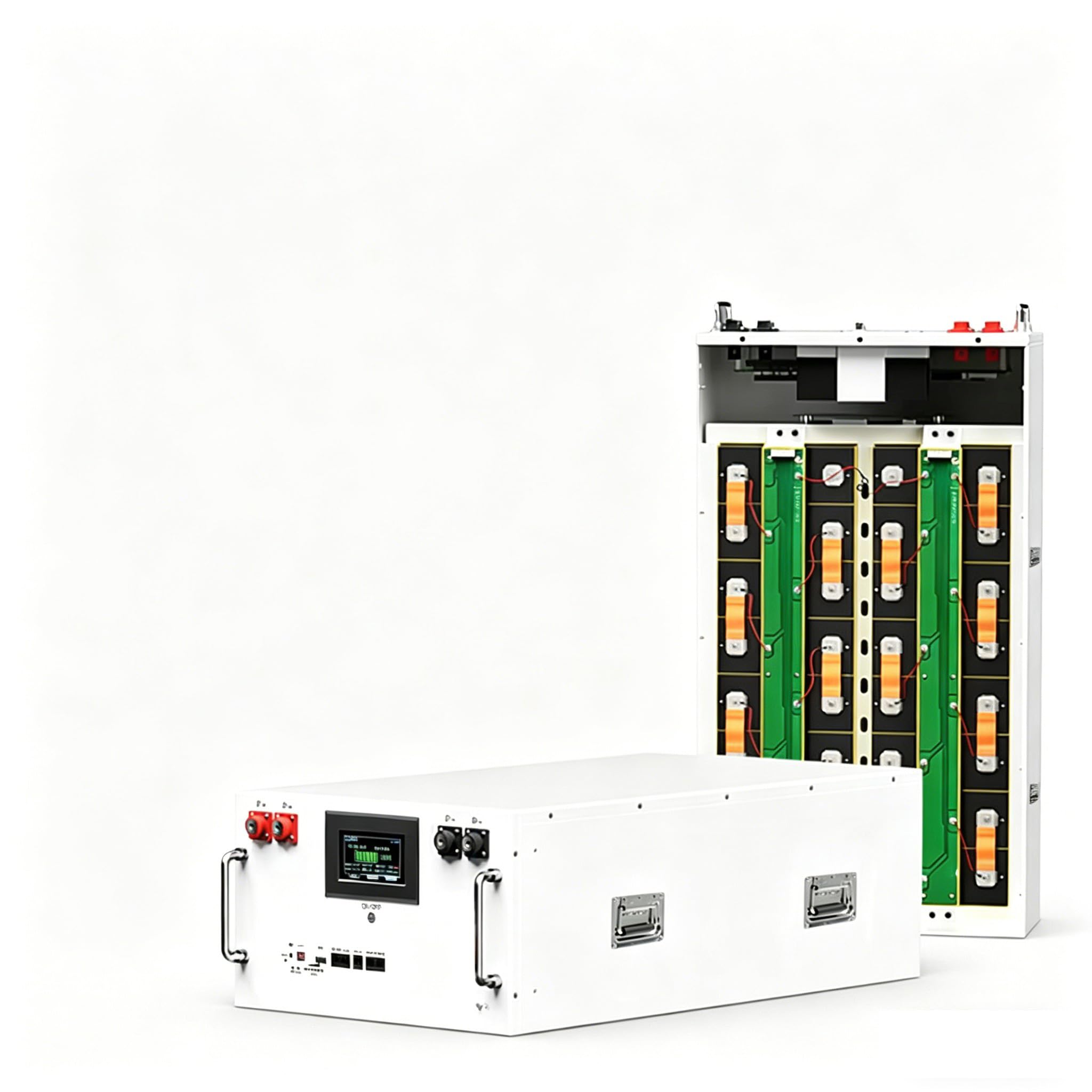 Kit Batteria per Impianto Fotovoltaico 51,2V 280Ah/314Ah/320Ah LiFePO4 Senza Celle, Pacco Batteria 48V con BMS, Espandibile fino a 16 Unità, Accumulo Solare, Off-Grid, Emergenza