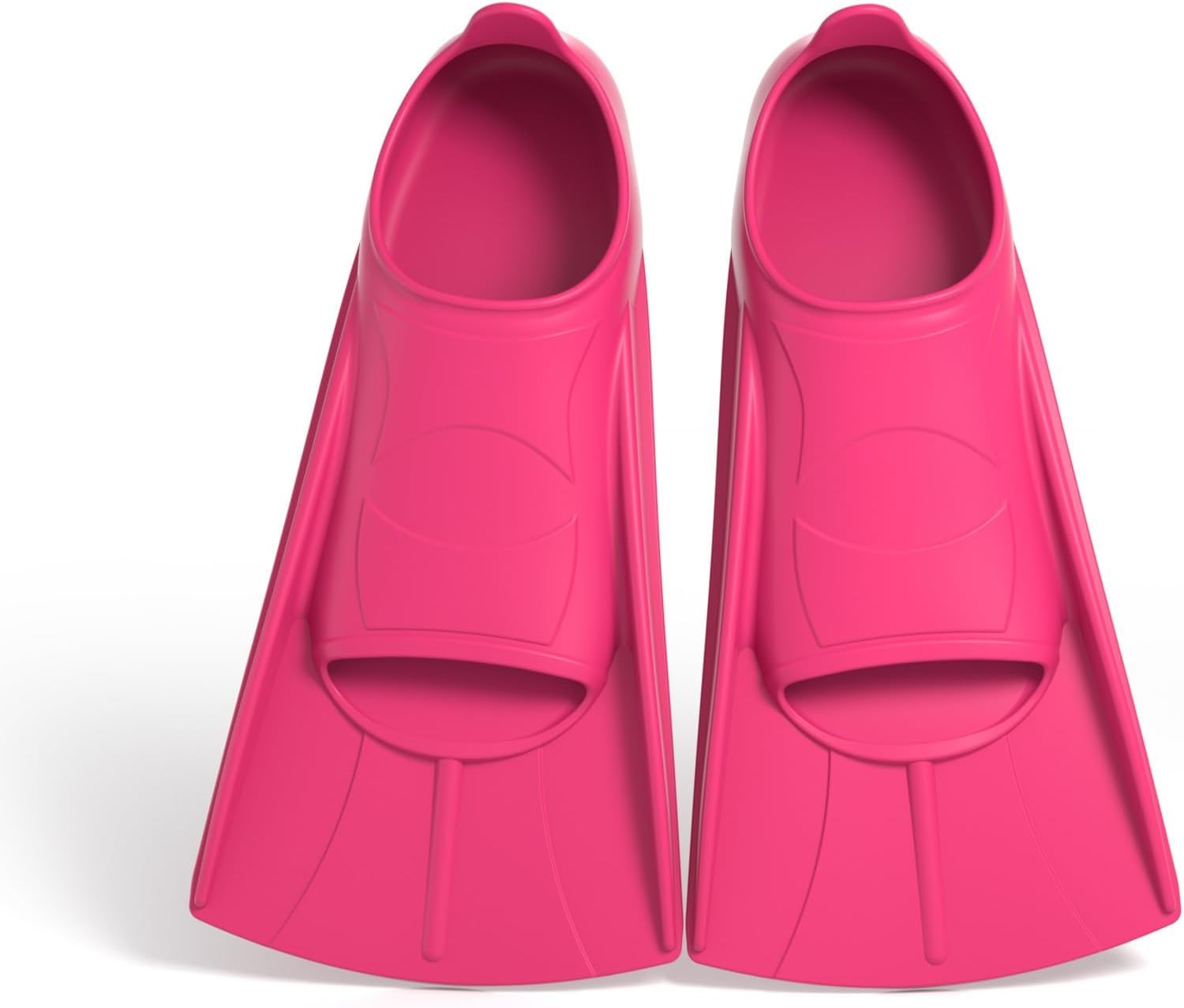 Flippers Kids Swim Fins Comfortable Silicone Flippers for Swimming and Diving, Suitable Size for Beginners Kids Adults (Red, S(33-35))