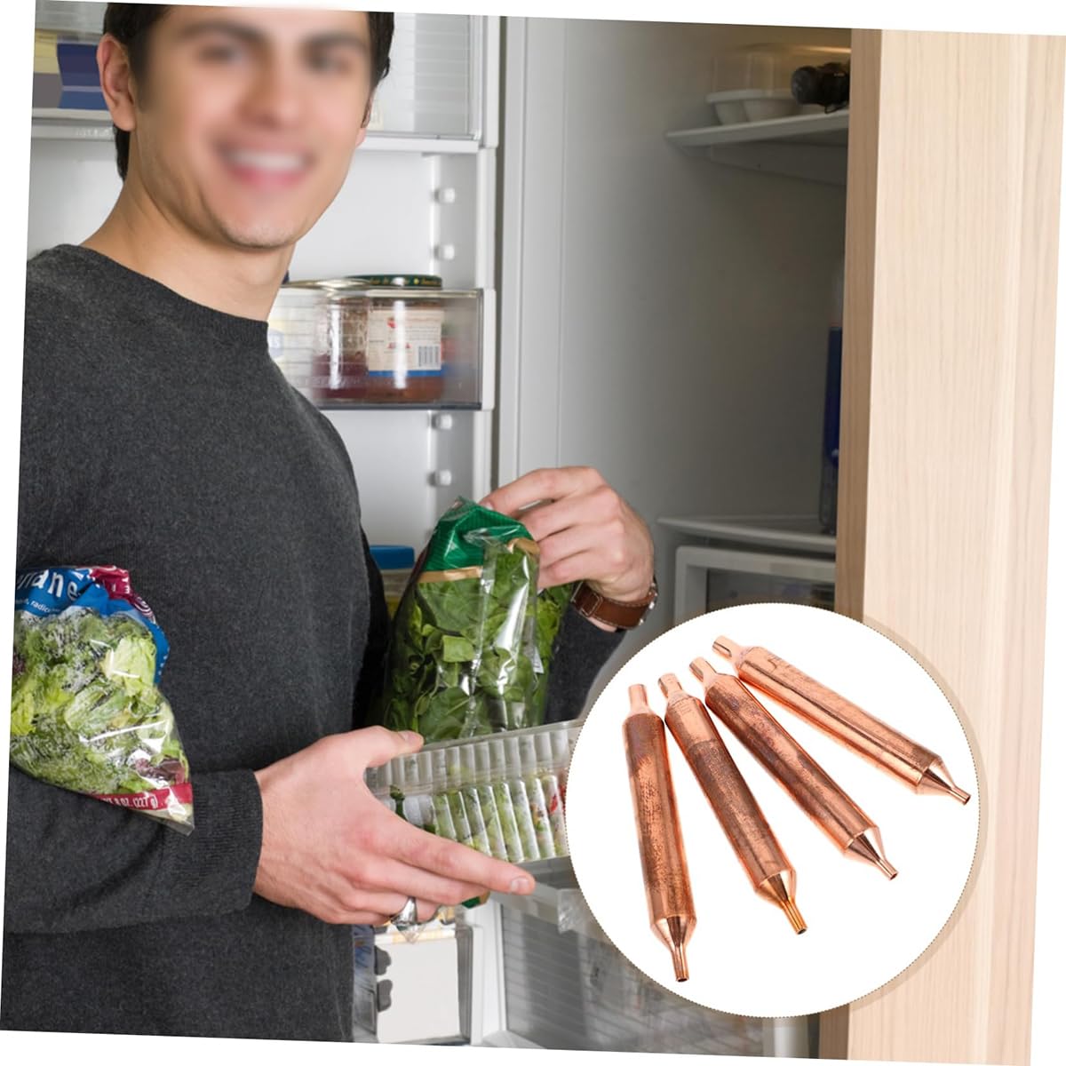 Ticha 4Pcs Kupfer Kühlschrank Trockner Filter Einzelrohr, Kühlung Zubehör Für Kühlschrank & Gefrierschrank