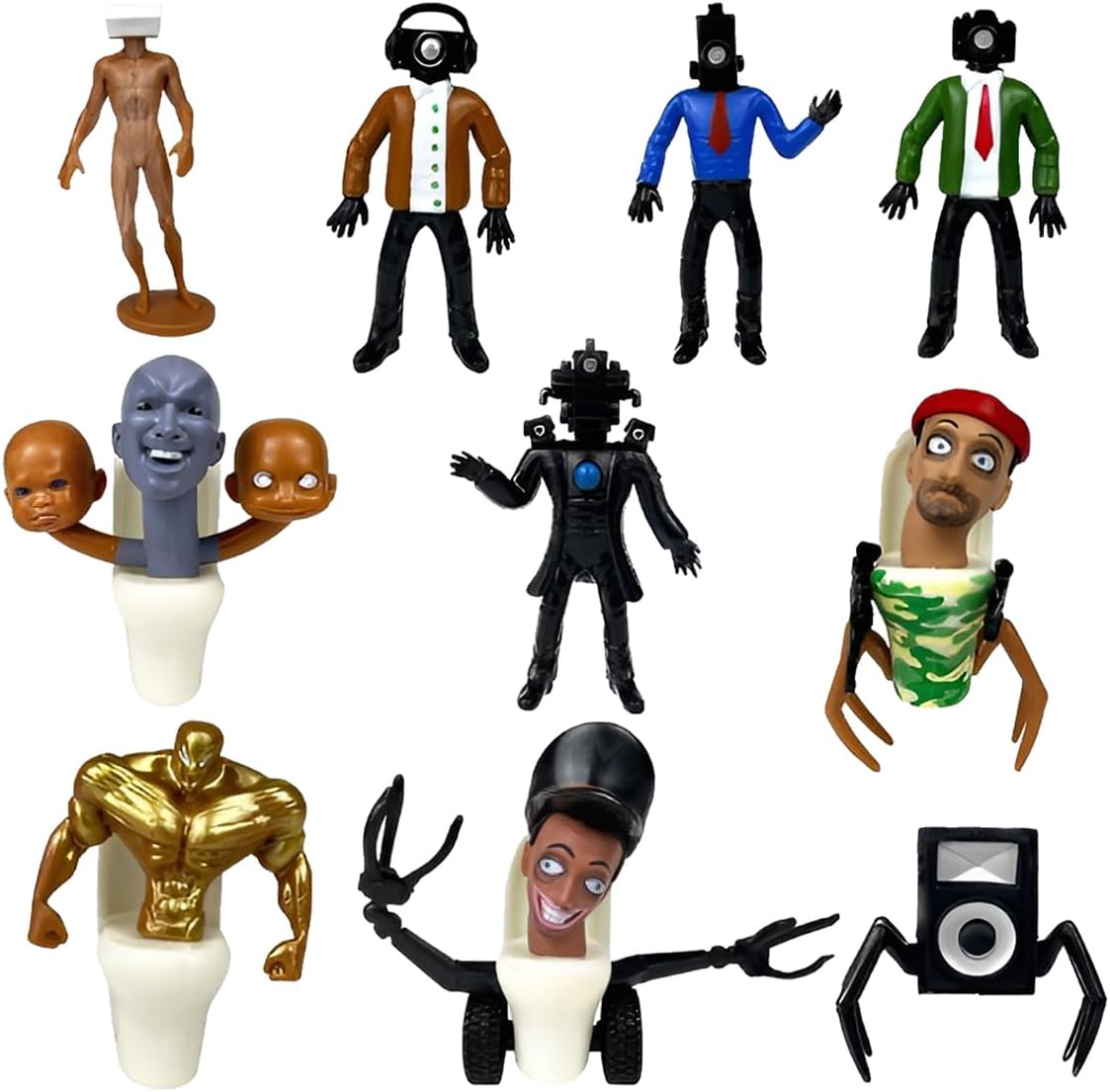 BSNRDX Skibidi Toilet Toy Figures Set,Collectible Anime Figures,Toys And Games For Endless Entertainment,For Kids Who Love Anime And Adventure Fun Stuff For Kids Ages 8-13