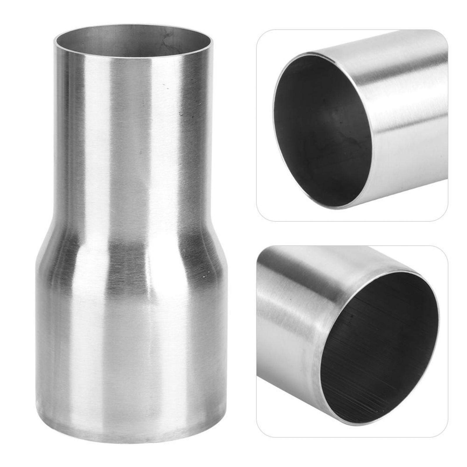 Adattatore per Tubo di Scarico, Adattatore per Tubo di Scarico Universale Adattatore per Tubo di Scarico in Acciaio Inossidabile Riduttore Parte Modificata(51-63MM)