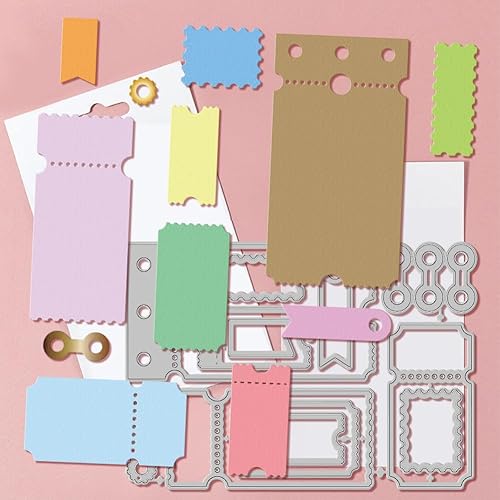 Miniatura 10 de GLOBLELAND Troqueles de corte de página de planificación de borde desgarrador para álbum de fabricación de tarjetas, troqueles de metal, troqueles