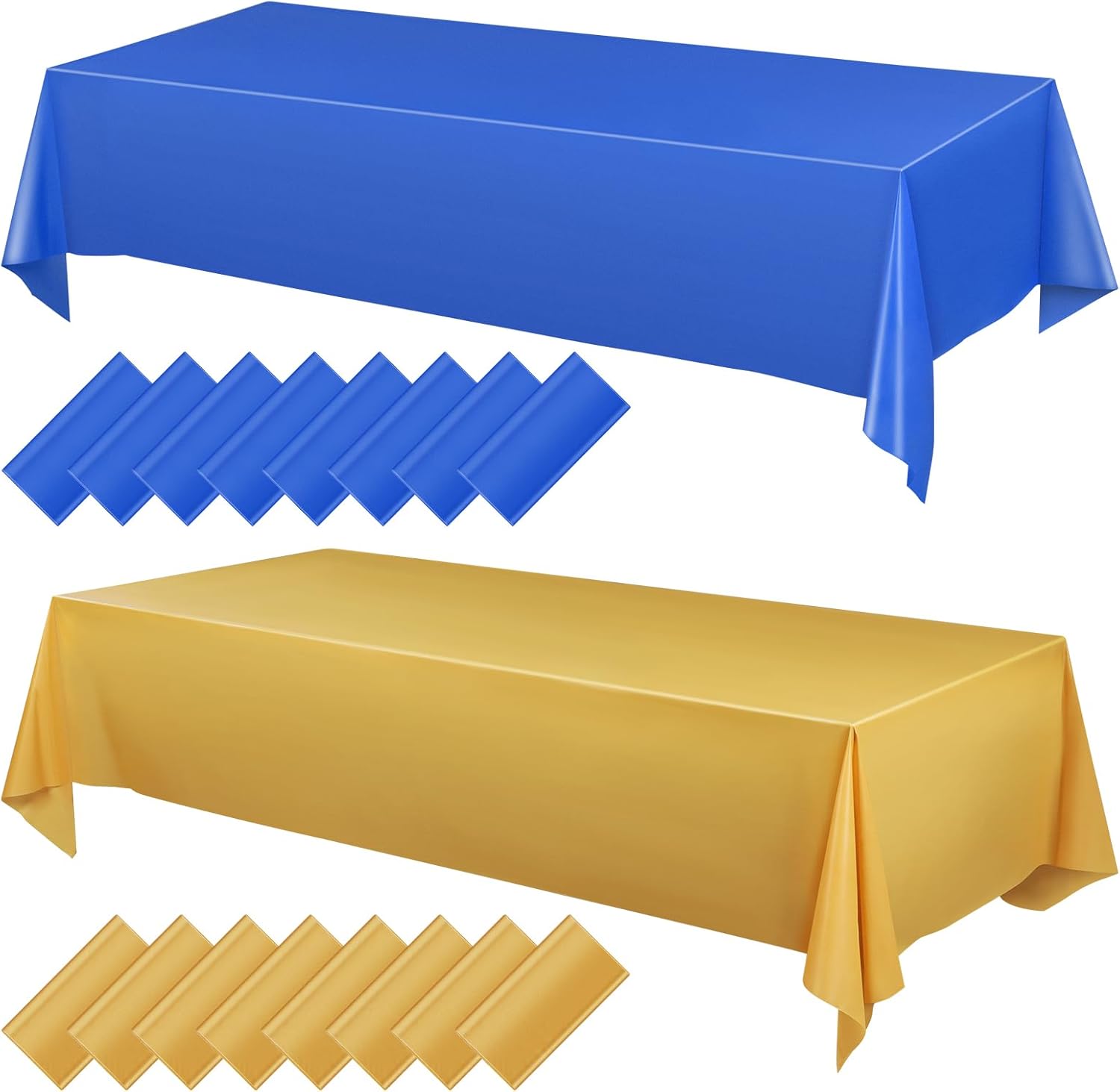 Moukeren 16 Pack Plastic Tablecloths Bulk 54 x 108 Inch
