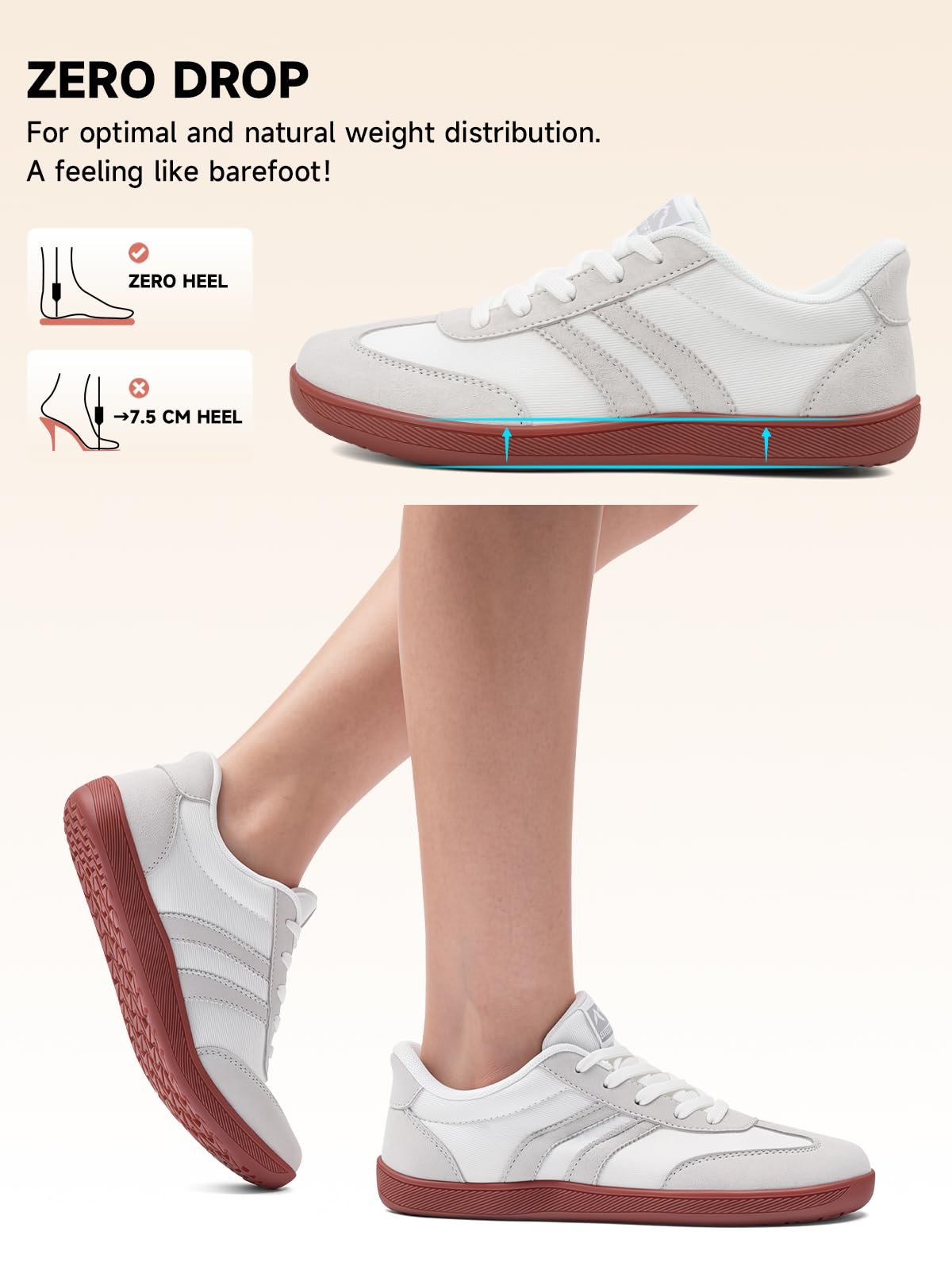 Sosenfer Barfußschuhe zum Hineinschlüpfen, breite Zehenbox, für Herren und Damen, minimalistisch, lässig, unisex