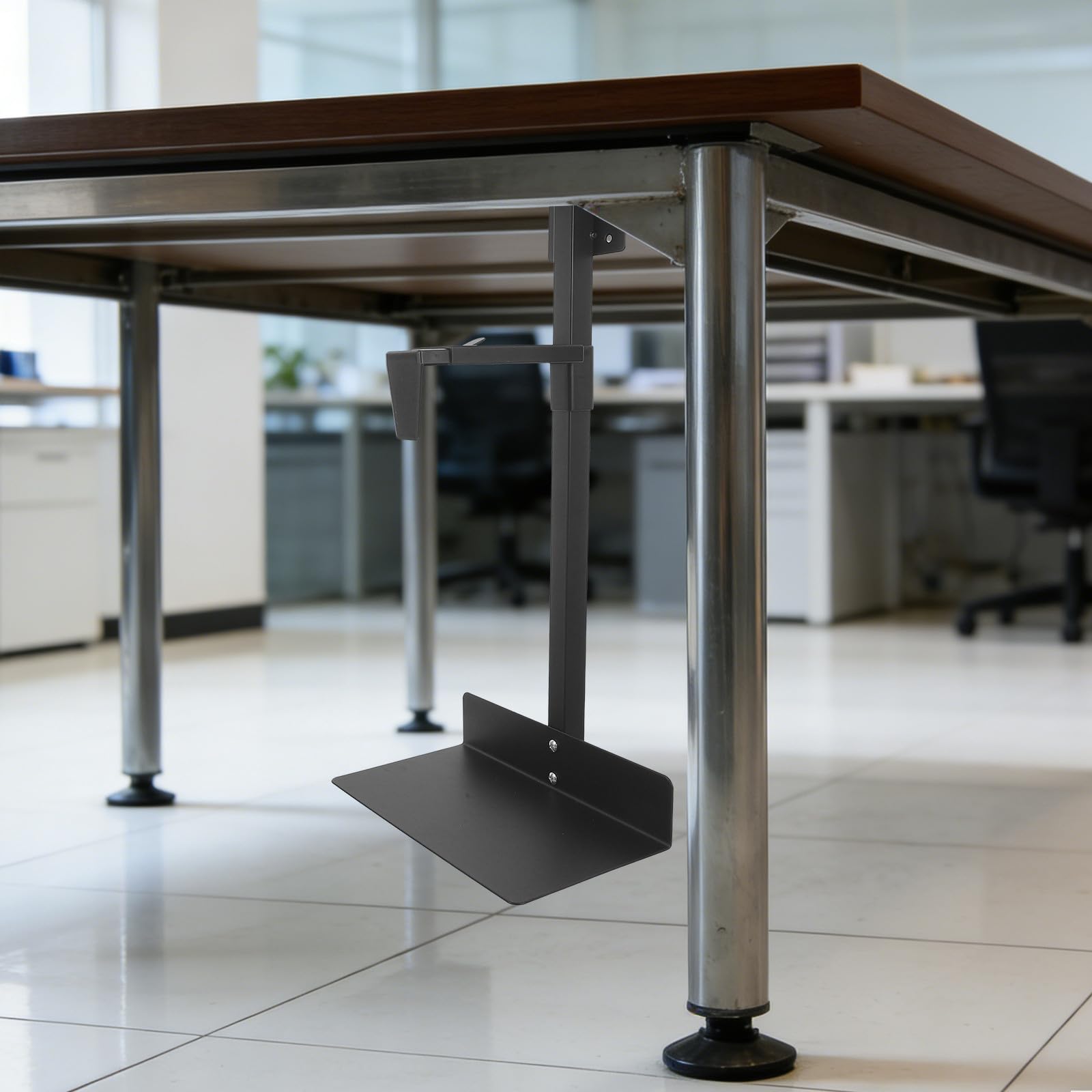 Soporte Torre Pc Escritorio Colgante de Acero Laminado en Frío Negro | Capacidad 25kg, Fácil Instalación bajo Mesa, para CPU, Optimiza Espacio, Uso en Oficina
