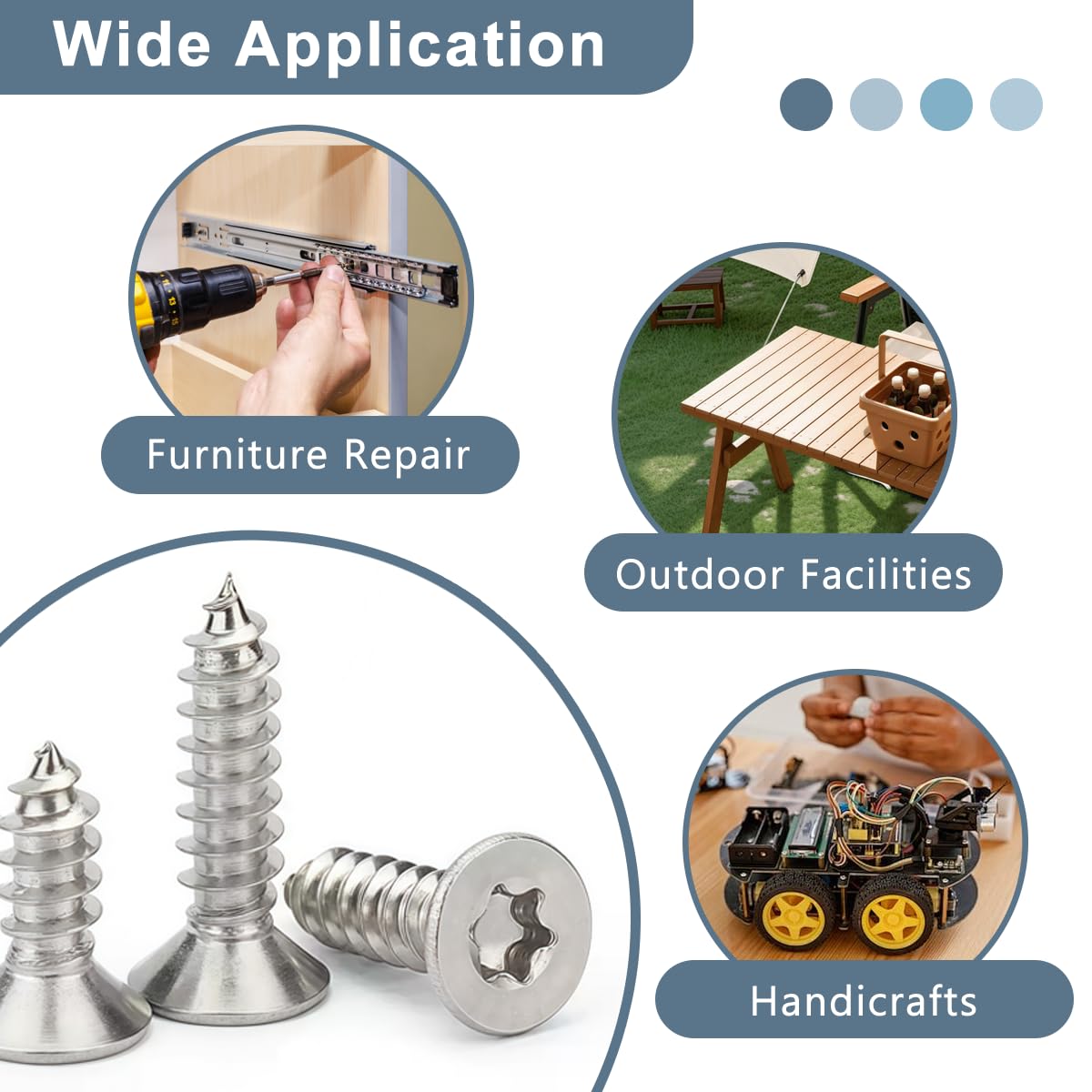 100 Viti Autofilettanti M4x25 In Acciaio Inox 304 - Per Legno E Ferro, Testa Torx - Foto 9