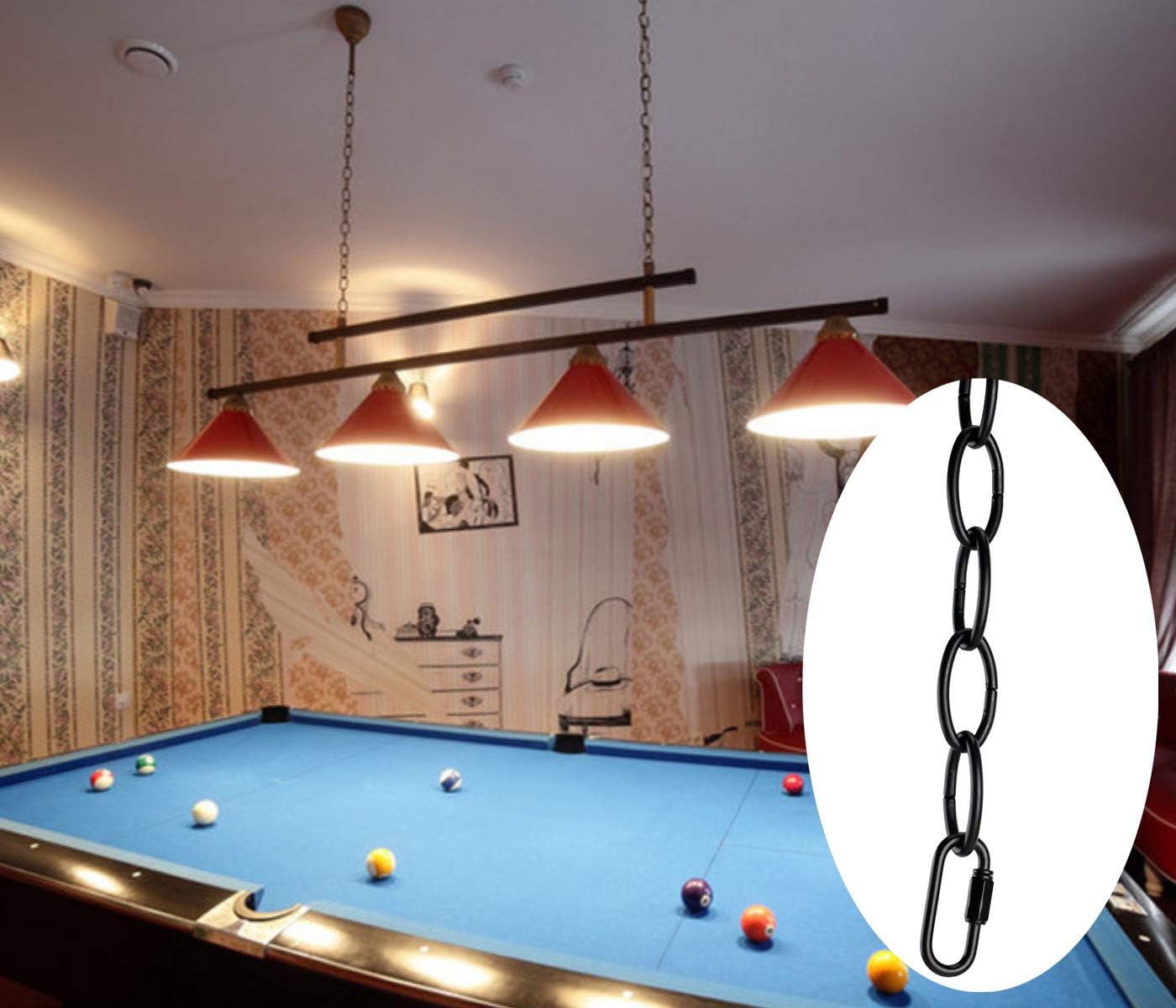 Chandelier Chain 6/10/15 Feet SANGLE SOPFFY Light Fixture Chain for Chandelier or Swag Light Fixtures,Lighting Chain Extension with Link Locks, Plant Hanging Chain(Black, 6 Feet)