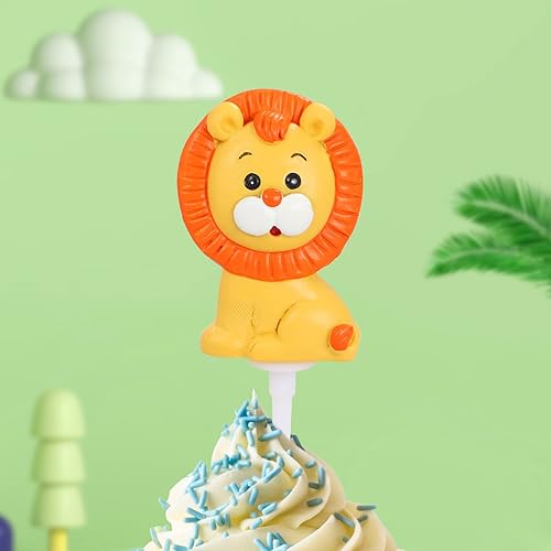 Miniatura 9 de Decoración para tartas con temática de selva para niños, diseño de dinosaurio, elefante, animales, safari, feliz cumpleaños, temática de selva (tema