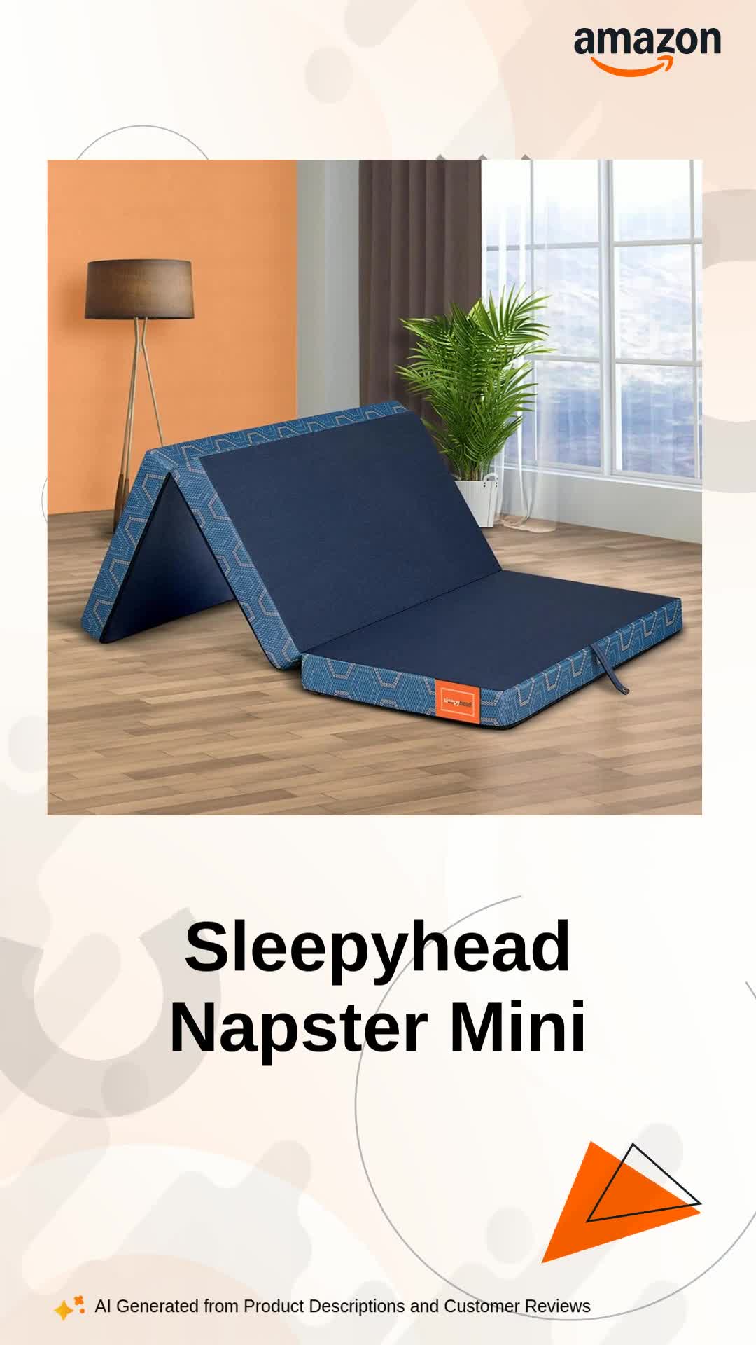 Sleepyhead Napster Mini 3 Fold HR Foam Folding Mattress