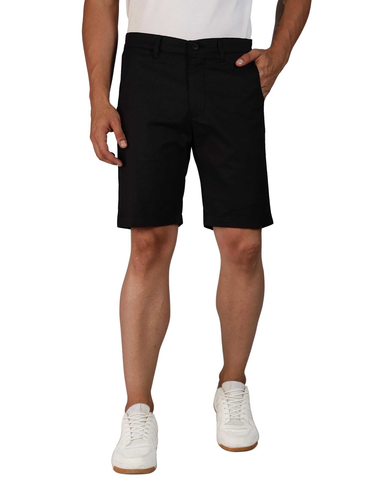 thomas scott Men's | Mid-Rise | Slim Fit | Outdoor | Woven | Above Knee | Printed | Button Closure | Chinos | Shorts for Men-picture-1