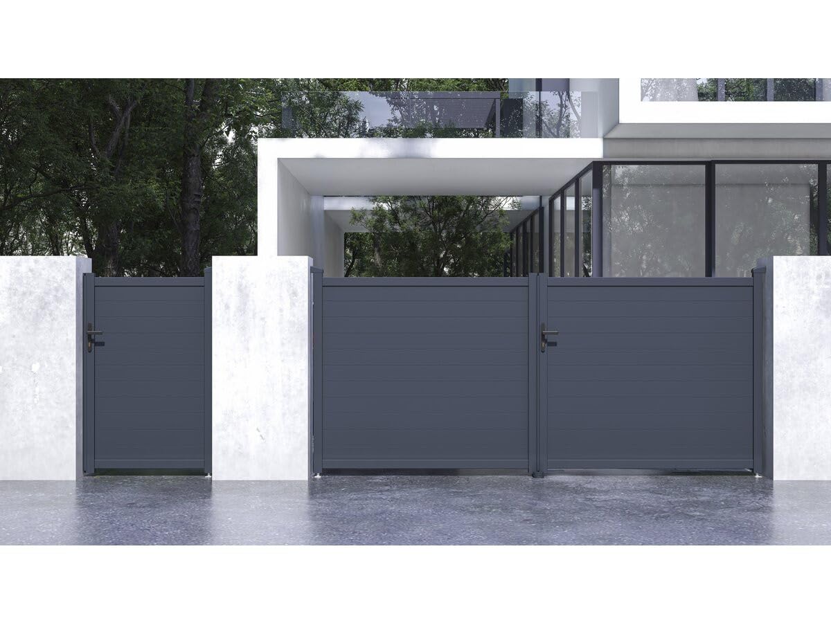 Pack portail + portillon "Marc" - Gris