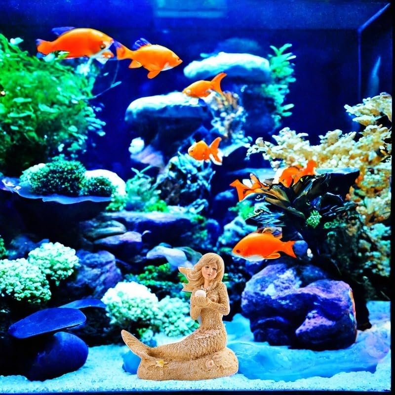 Image of Fish Tanks Decorations, Mermaid Statue ，Mermaid Garden, Fish Tank Decorations, Handicraft Decorations, Mermaid Decorations (Sand Mermaids)