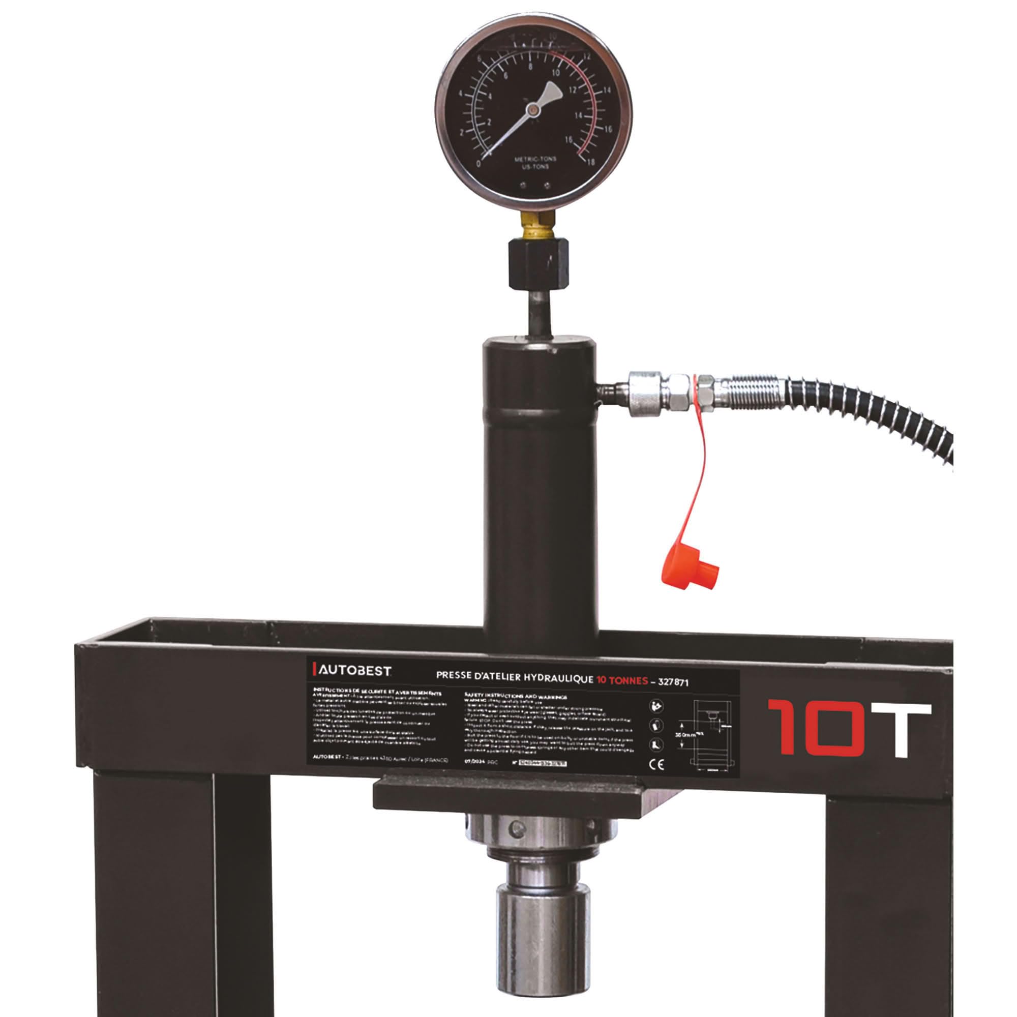 Presse d'atelier hydraulique 10 tonnes - AUTOBEST