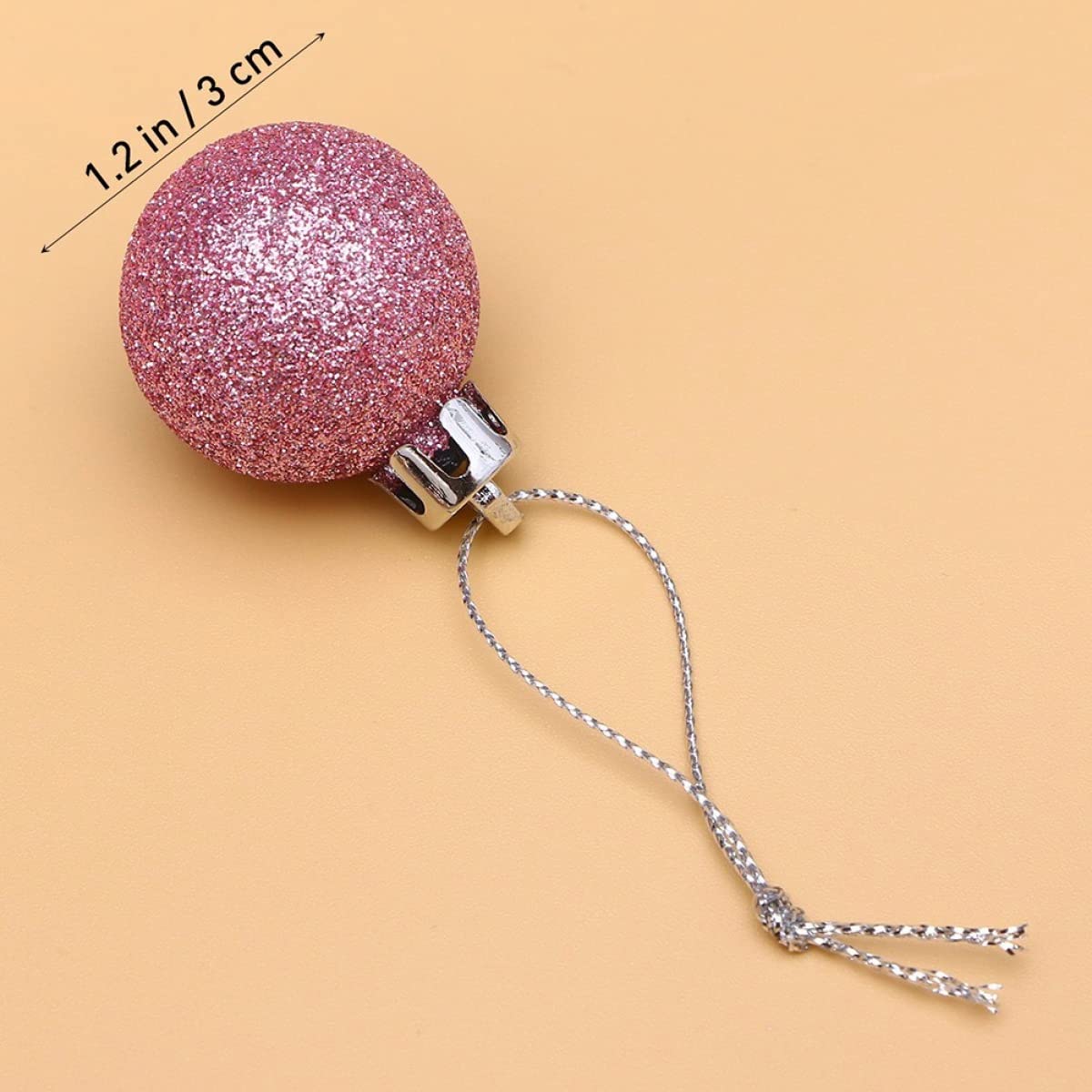 24 Palline Per Albero Di Natale Oro 3 Cm - Decorazioni Infrangibili In Plastica Per Feste, Matrimoni E Addobbi Fai Da Te - 4