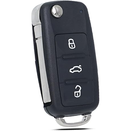 HU66 Flip Key Fob Remote Replacement 5K0837202AE Fits for Volkswagen Jetta Golf Passat