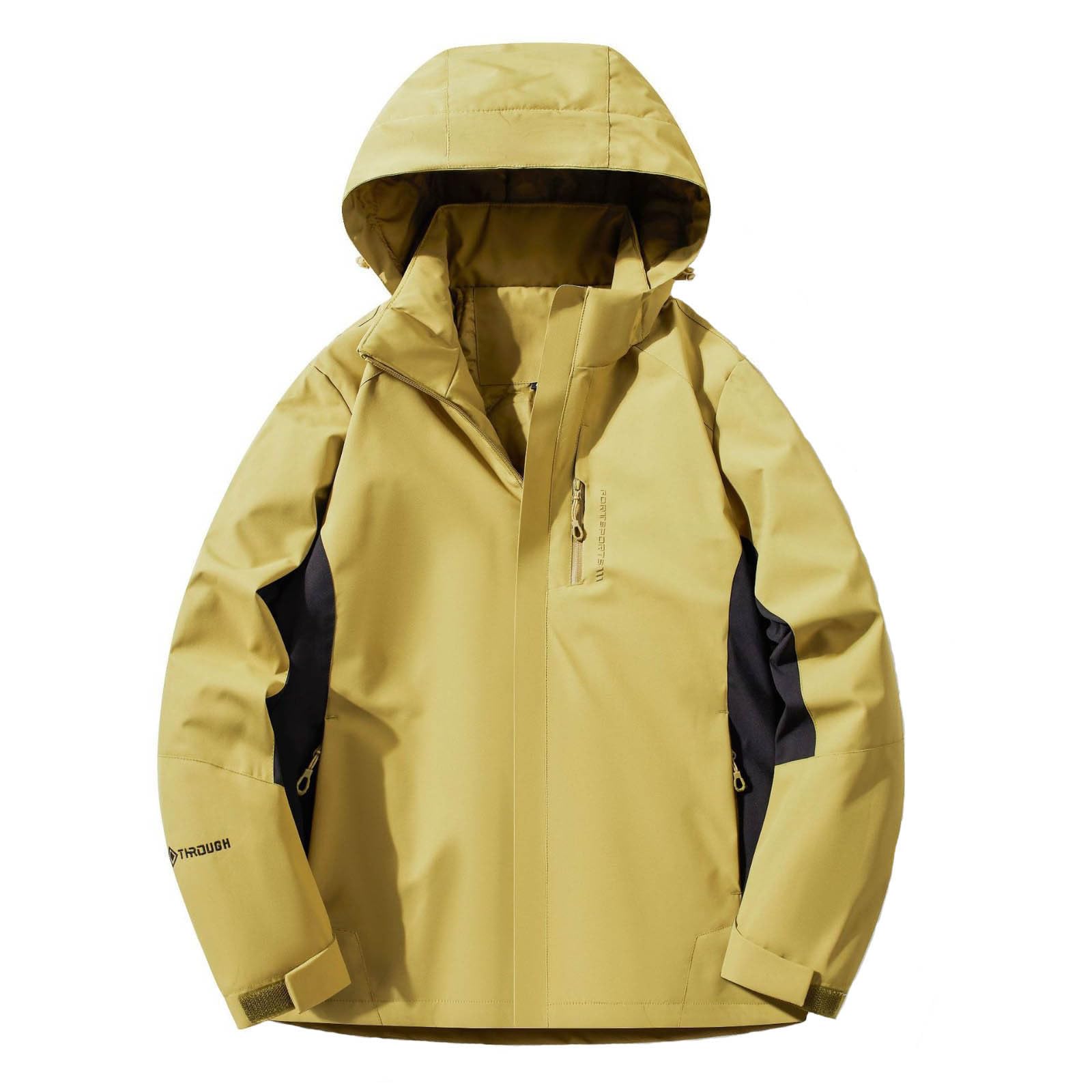 Generisch Reflektierende Jacke Herren Herbst- und Winter Outdoor-Sportarten Winddichte, warme Wattierte mit Hardshell-Bergsteigerjacke