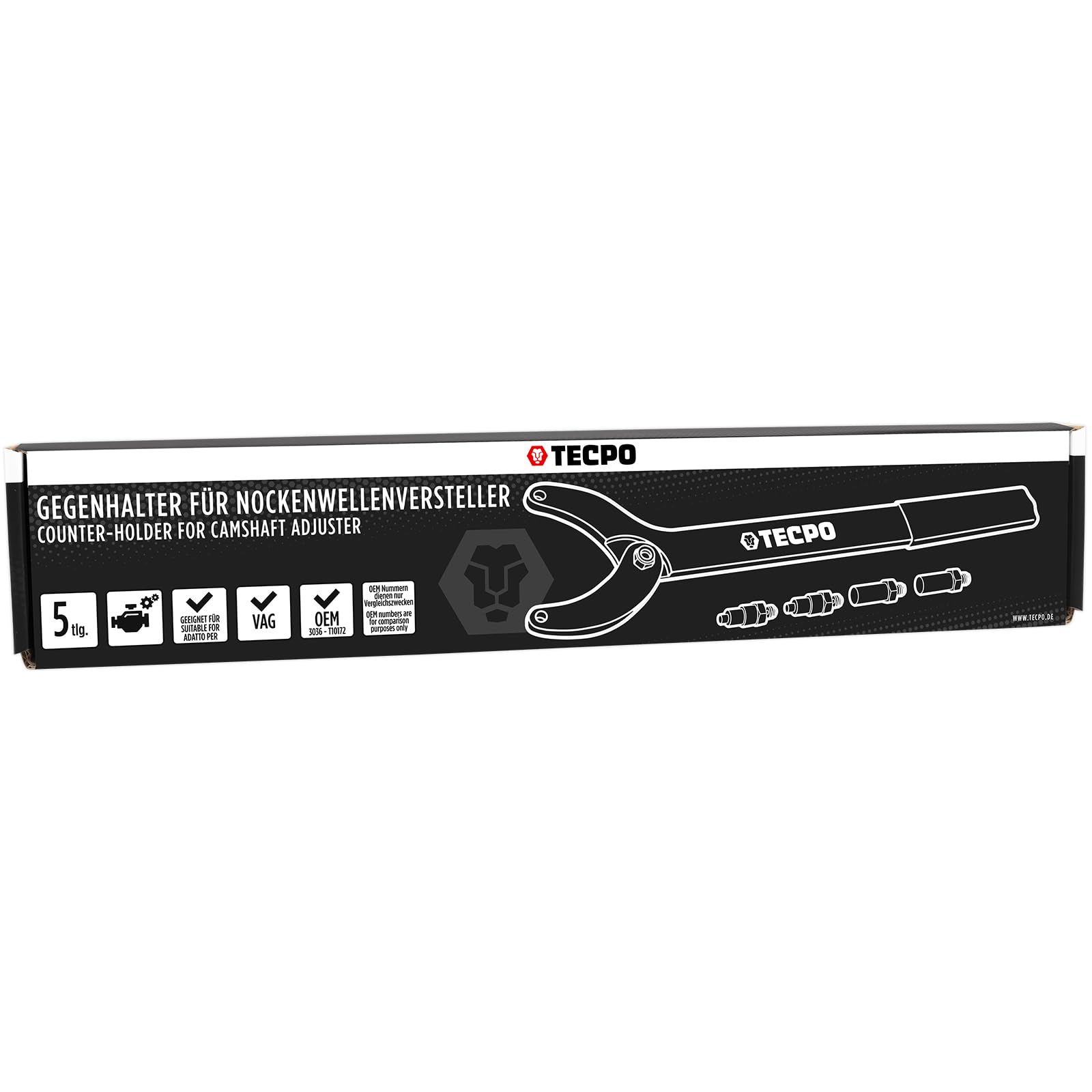 TECPO Controsupporto - Chiave di controsupporto per albero a camme, albero a camme, compatibile con VW, Audi, Skoda OEM 3036 T10172