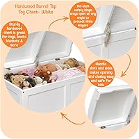 Vista 3 de Caja barril de juguetes Badger Basket, paquete de de 1, Blanco