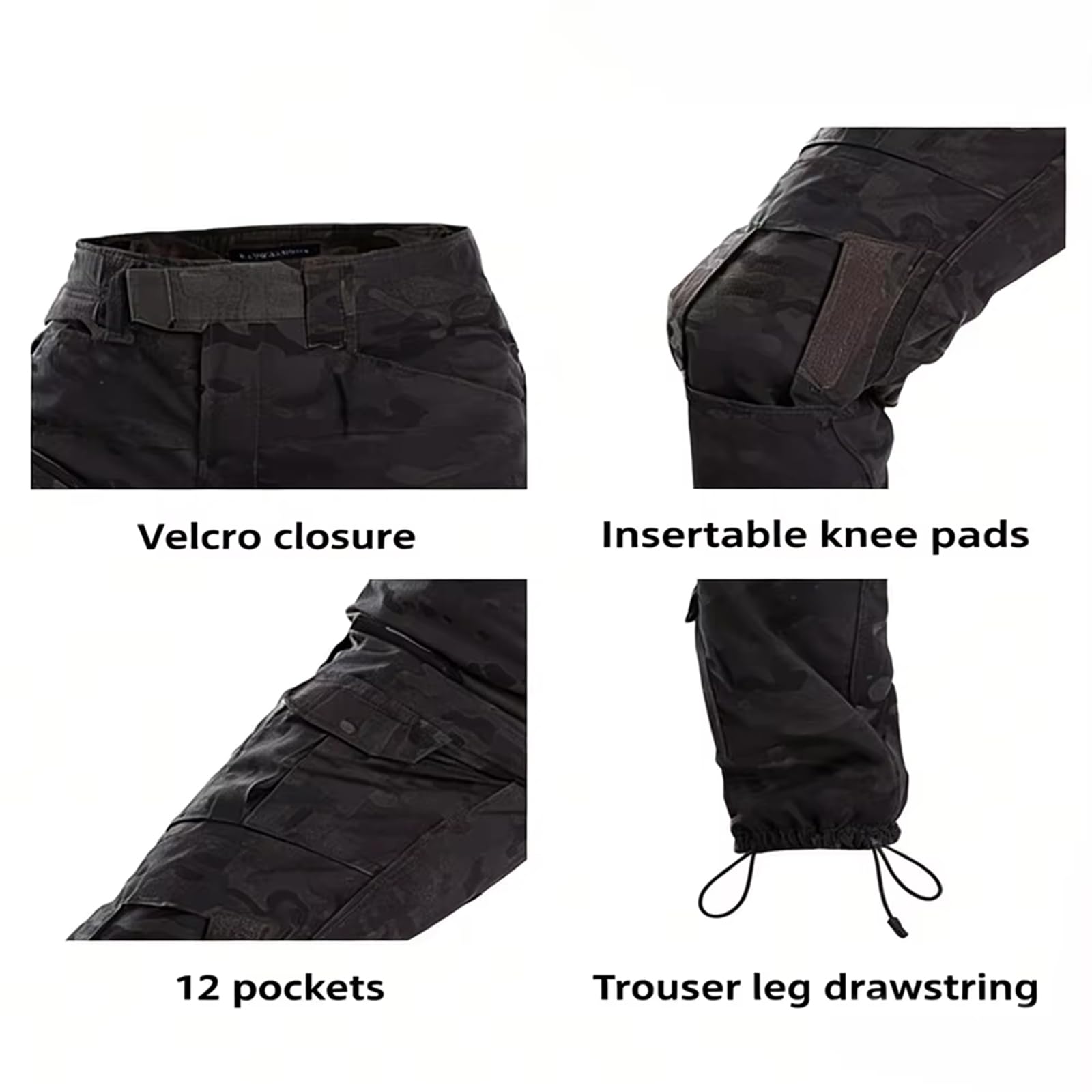 Conjunto de camisa y pantalones tácticos para hombre, uniforme de manga larga con cremallera de 1/4, para senderismo, trabajo al aire libre