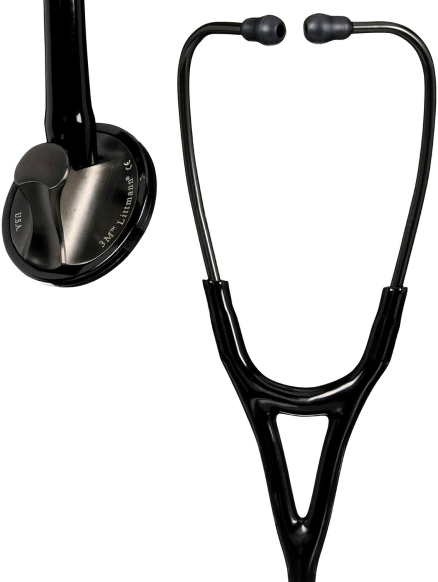 3M Littmann Master Cardiology Stethoscope, Smoke-Finish Chestpiece, Black Tube, 27 inch, 2176