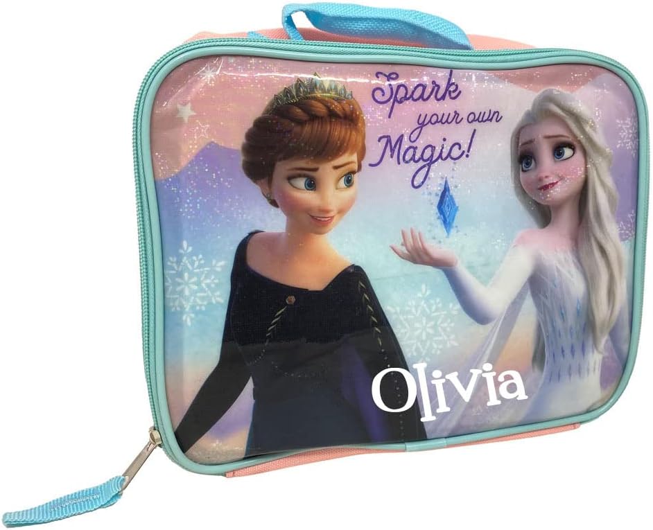 Disney Lunch Box for Kids - Personalized Frozen Lunch Bag - School Supplies - Insulated Lunch Bag - Food Container Accessory