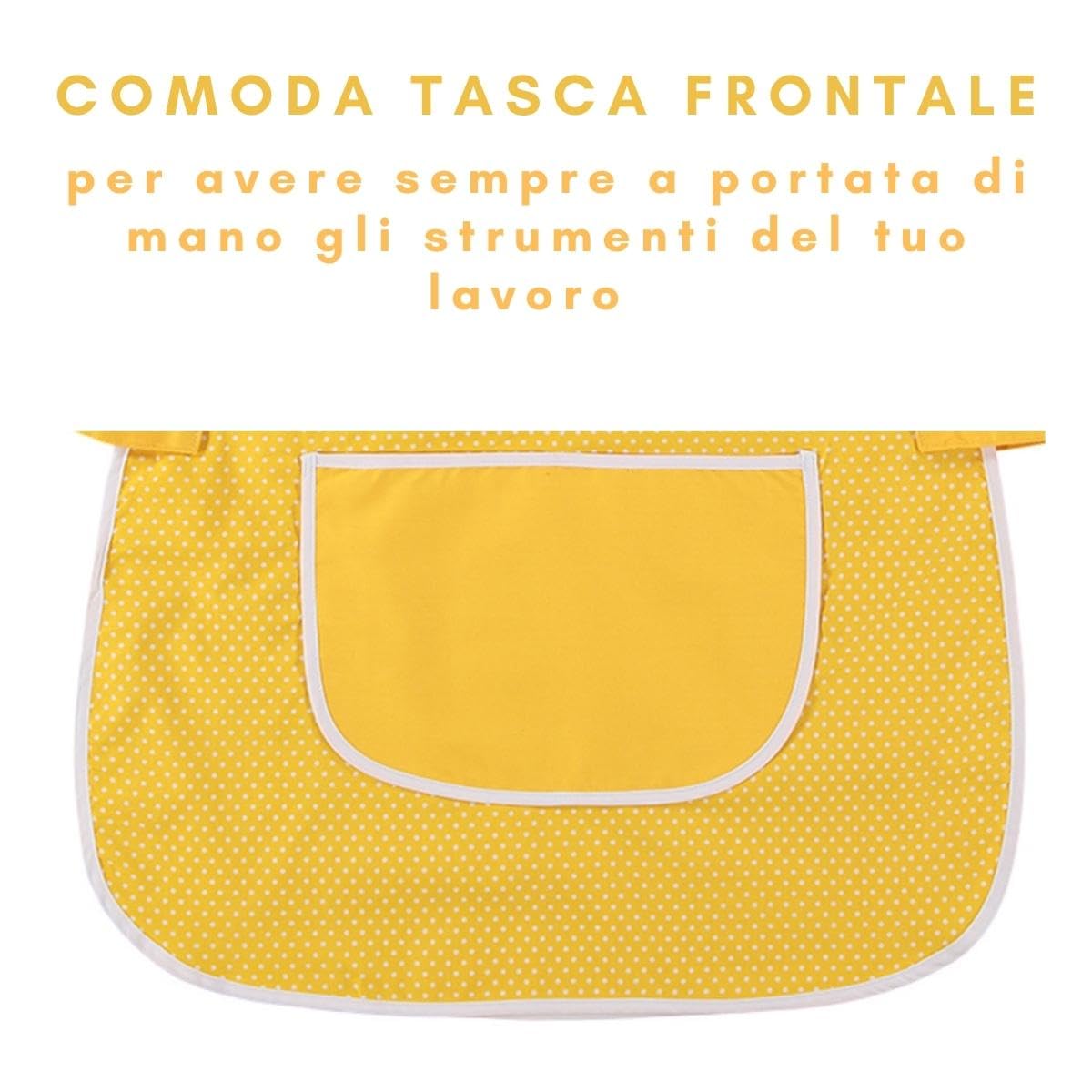 Siry Work Kasacca Damen Art. DALIA 35% Baumwolle 65% Polyester Made in Italy, Gelb Einheitsgröße