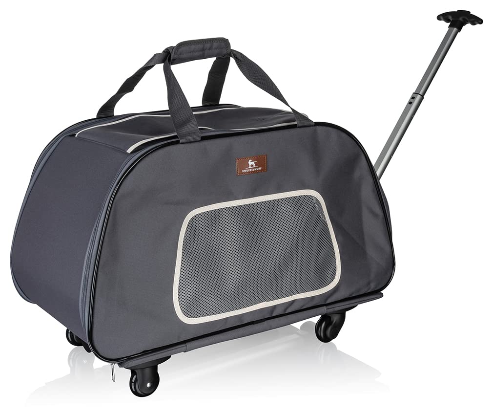 Knuffelwuff Faltbarer Hunde Trolley Transporttasche Hundewagen rollbar mit Griff S 56x35x33cm