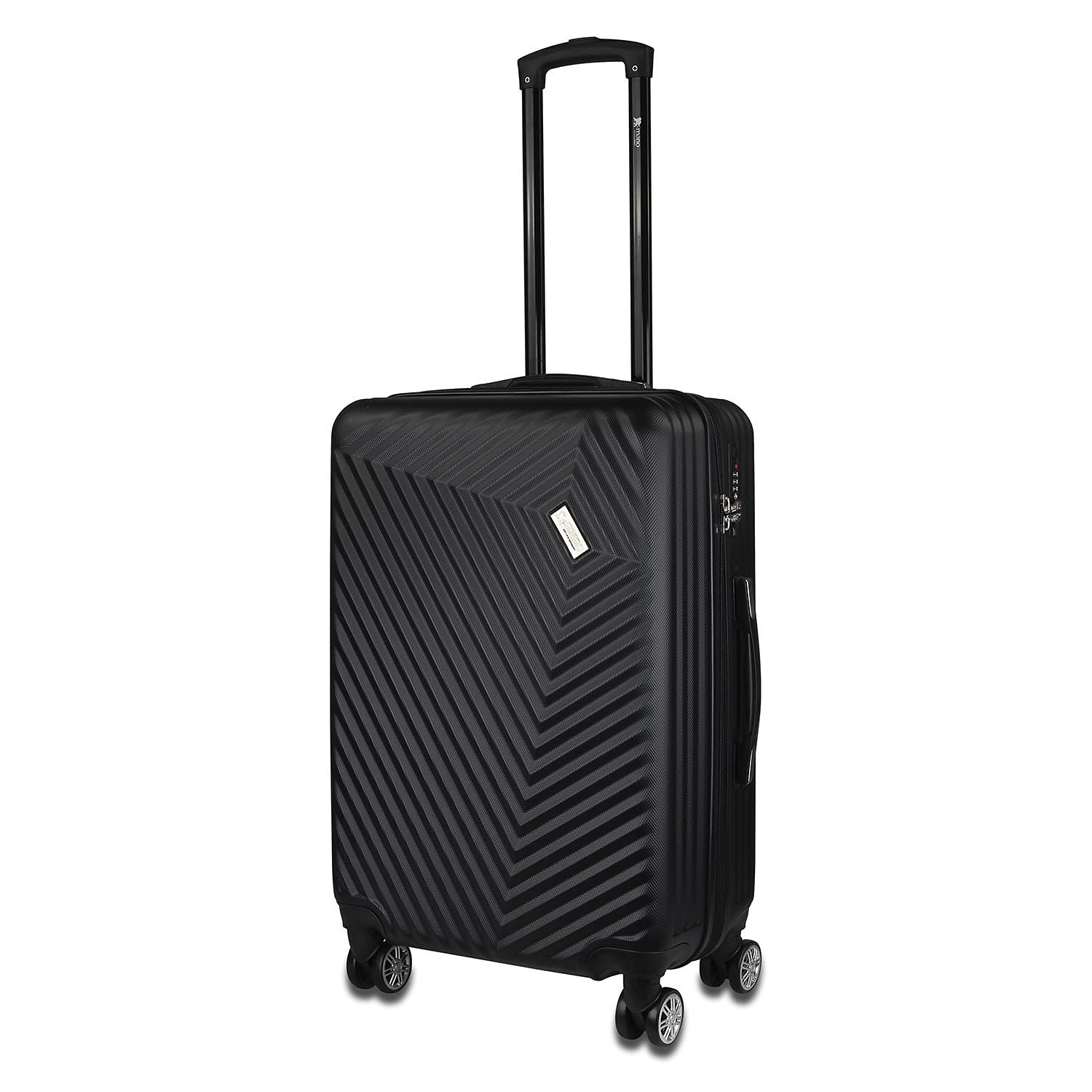 Mano Don Carlo valigia rigida 67x45x26,5 cm, 62L, 4 ruote + lucchetto a combinazione TSA, nero