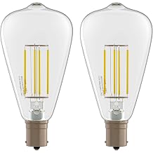 Dream lighting LED Edison Bulb 3W, 150 Lumens, Warm White 3000K, LED Vintage Replace Globe Dinette Light Fixtures, Pack of 2