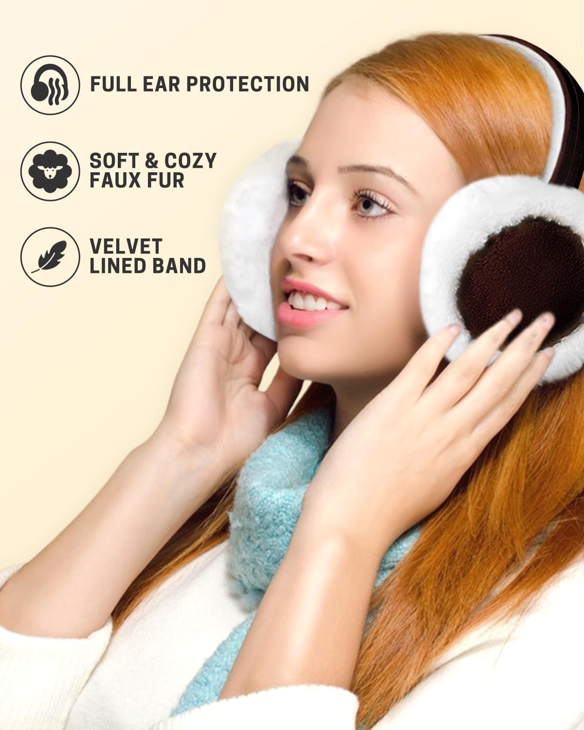 Aurya Ear Muffs - Classic Unisex Ear Warmer Winter Outdoor Earmuffs for Women - Image 6