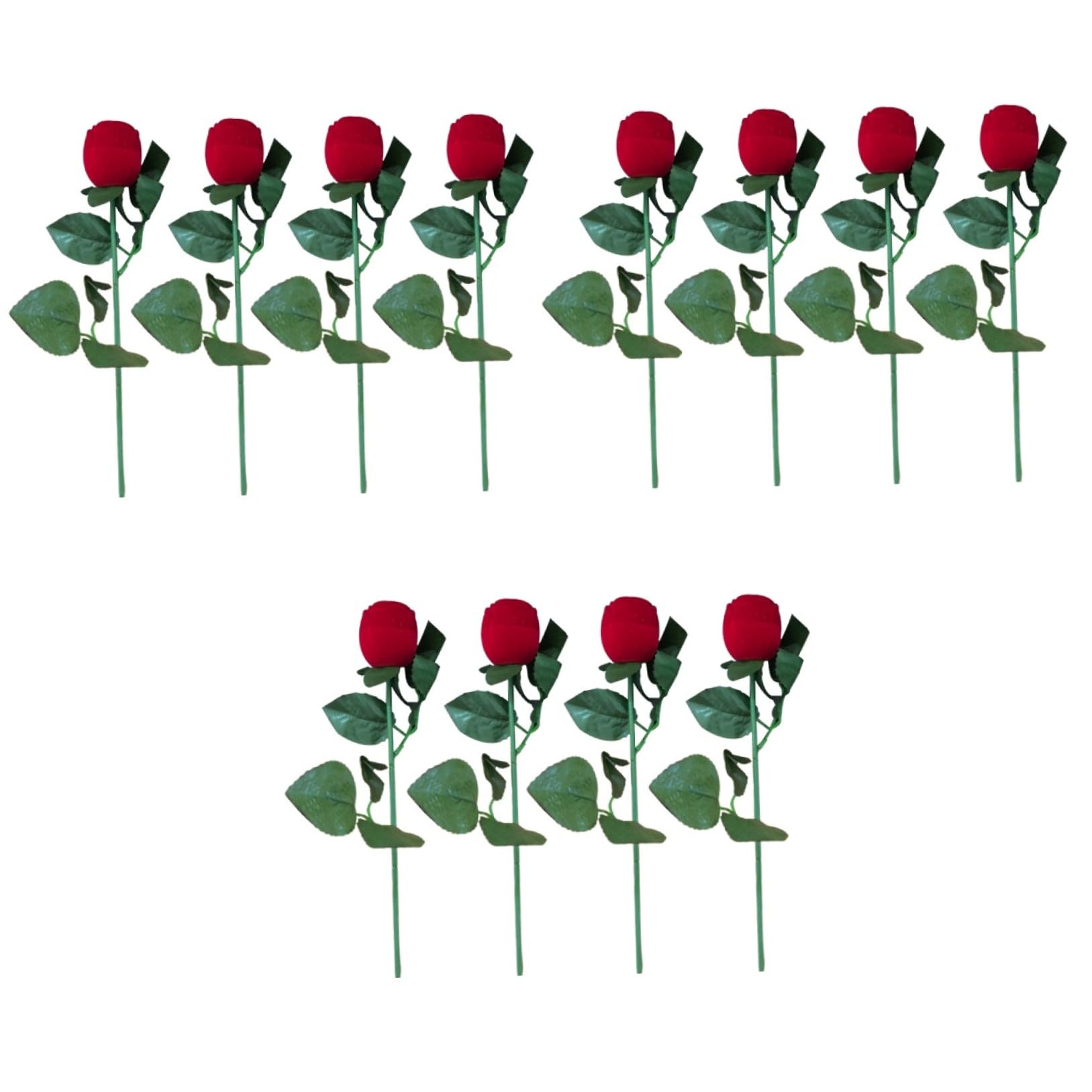 LIFKOME Lot De 12 Boîtes À Bijoux Élégantes En Forme De Fleur Rouge Avec Doublure En Velours Idéales Pour Présenter Des Bijoux Idéales Pour Noël