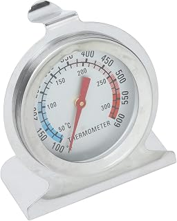 YWBL-WH Oven Thermometer Stainless Steel Dial Pointer High Accuracy 0-300℃ | Kitchen Food Temperature Gauge, 0-300℃ 100-600℉ Range, 1 Division , Stand Design for Grill