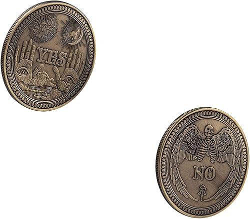 Miniatura 4 de VOVCIG Sí No Challenge Coin Tarot Coin Lucky Coin Set consta de 1 moneda de tarot de adivinación Sun Moon y 1 moneda sí no (2 unidades)
