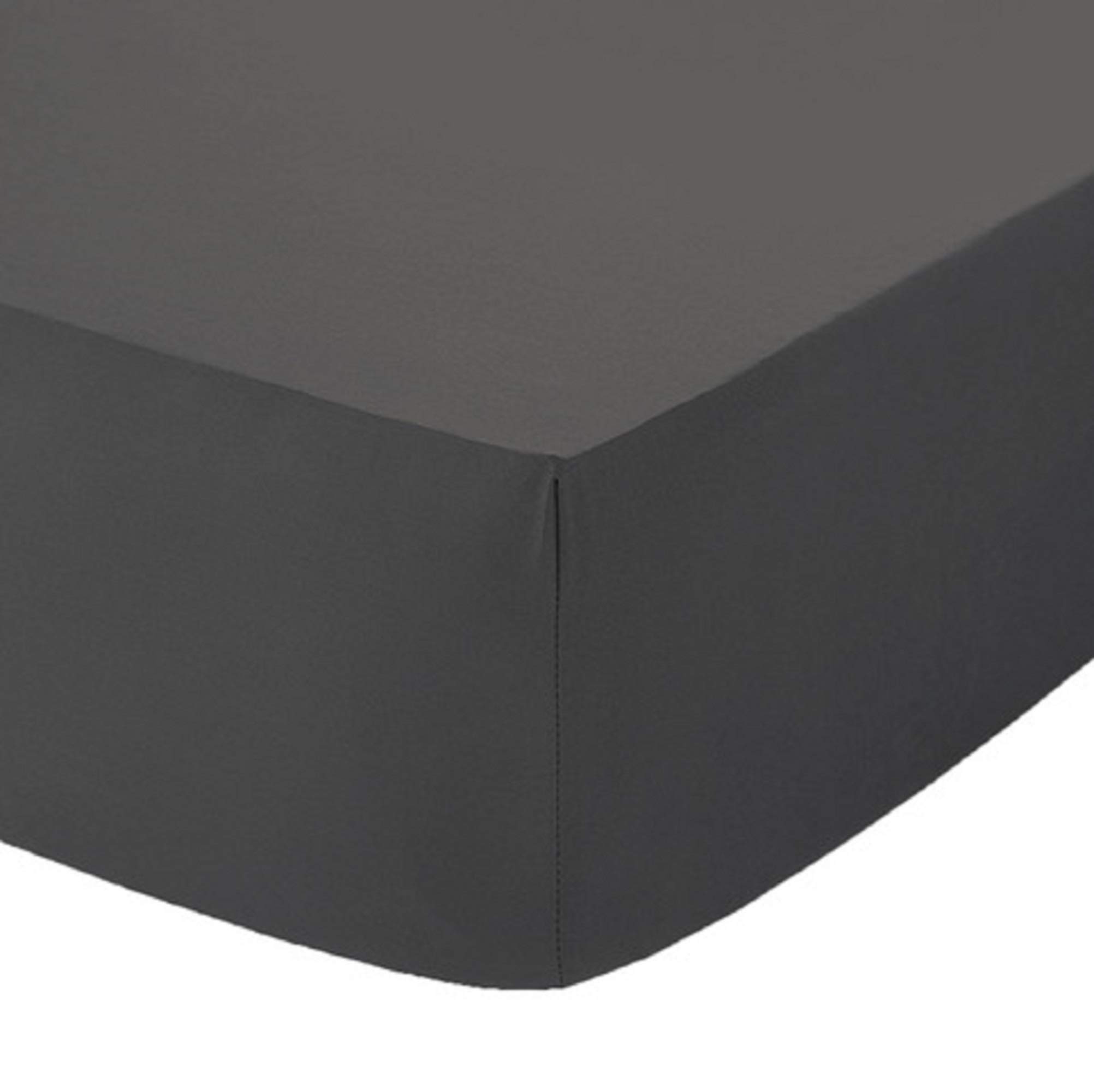 Comfy Nights Charcoal Extra Deep 40Cm Polycotton Easy Care Pecale Fitted Sheet Or Pillow Pair (Pillow Pair, )