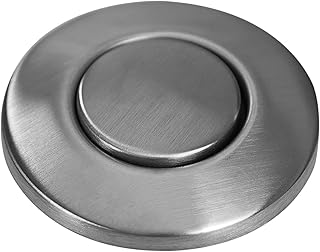 Garbage Disposal Air Switch Kit, Sink Button Food Waste Disposals Part On/Off Air Button Stainless Steel (Brushed Stainless Steel, LONG/3.6")