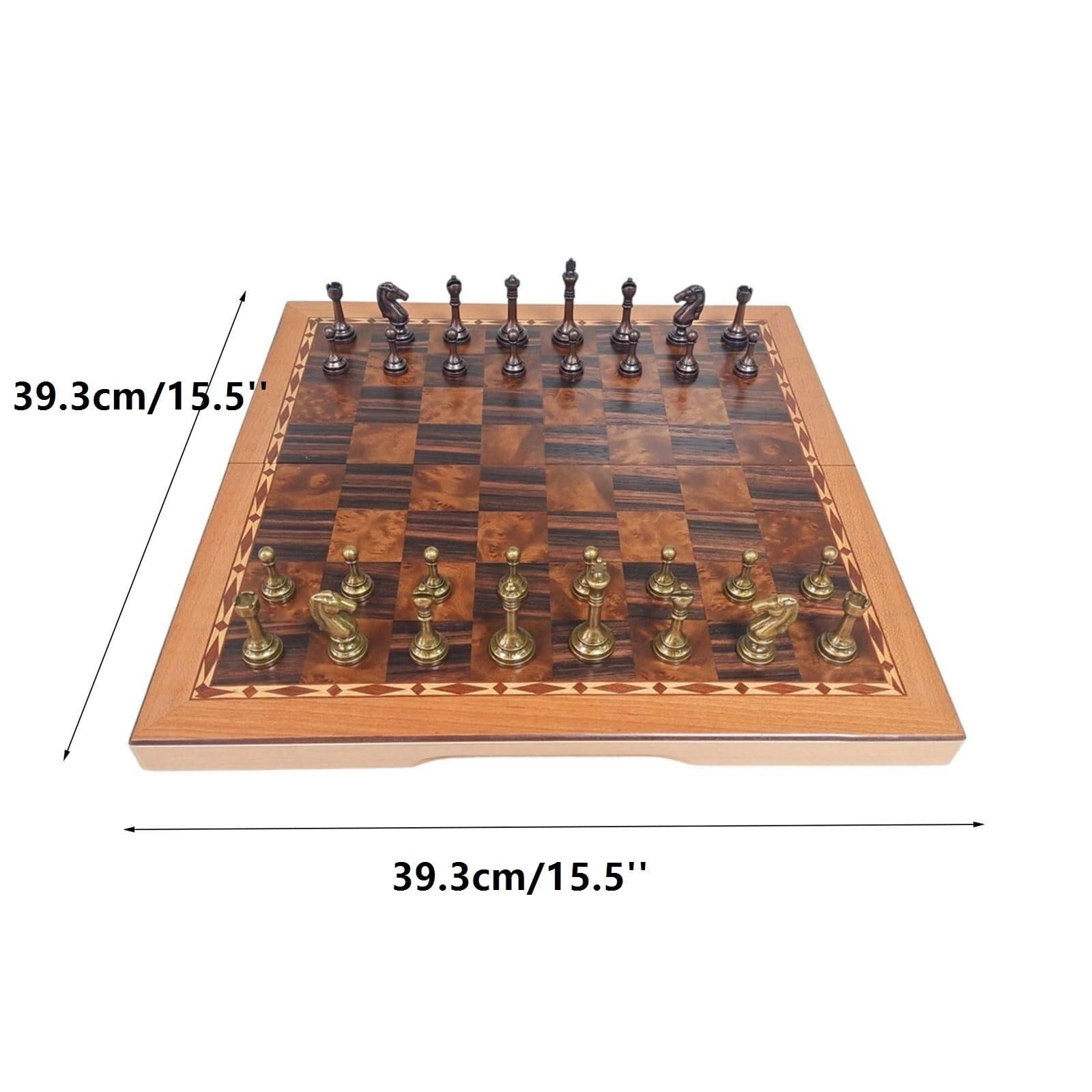 Set di scacchiere for adulti e bambini, scacchiere pieghevoli in legno, gioco di scacchi portatile da viaggio fatto a mano scacchiera portatile