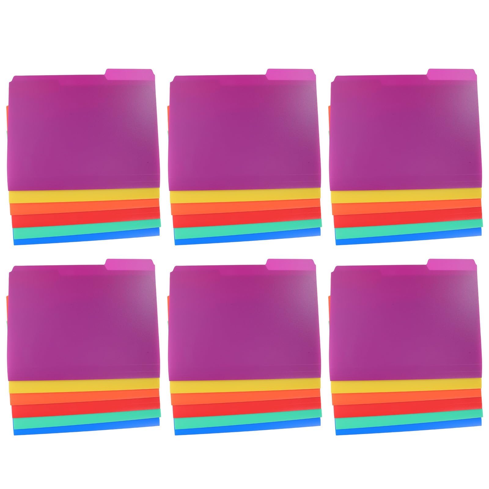 36 Stück Manila Folder aus Kunststoff 1/3 Cut mit Tabs zur Effizienten Dokumentensortierung und Platzsparenden Aufbewahrung für Projektmanagement und Bücherregale