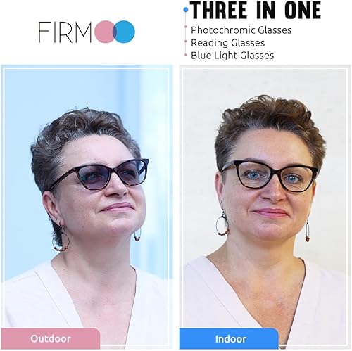 Miniatura 3 de Firmoo Gafas de bloqueo de luz azul de gran tamaño, antideslumbrantes, antifatiga ocular, elegantes gafas redondas para computadora unisex