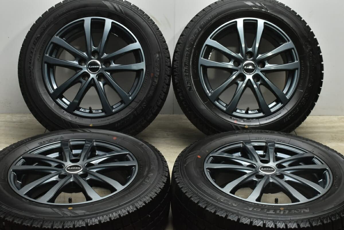 Amazon | 中古 スタッドレスタイヤホイール 4本セット 16インチ 6.5J +  