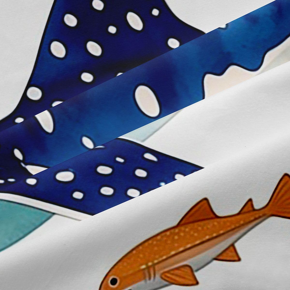 Homemissing Tende per balene di squali per camera da letto soggiorno animali pesce oceano tende oscuranti creatura vita marina trattamenti finestre, 2 pannelli larghezza 132 x lunghezza 230 cm