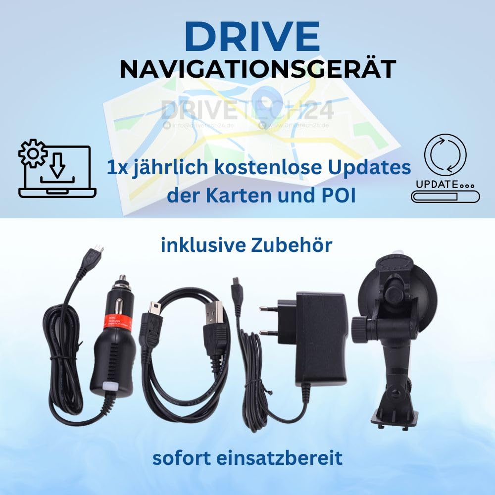 großes 9 Zoll LKW GPS Navigationsgerät Drive-9BT Bluetooth Touchscreen lebenslange Updates