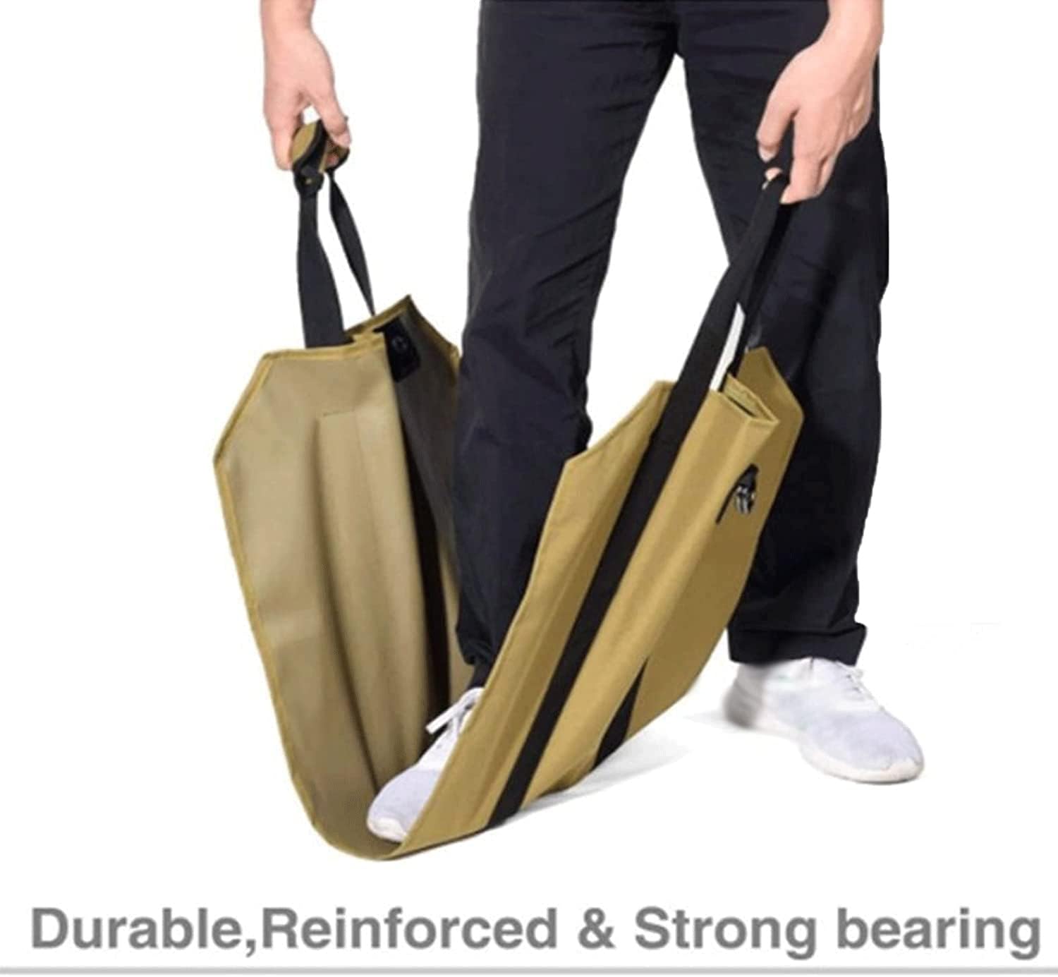 Canvas Firewood Log Carrier Bag – Durable Storage Tote with Shoulder and Hand Strap, Perfect for Outdoor Camping and Fireplace Use, Ideal Gift