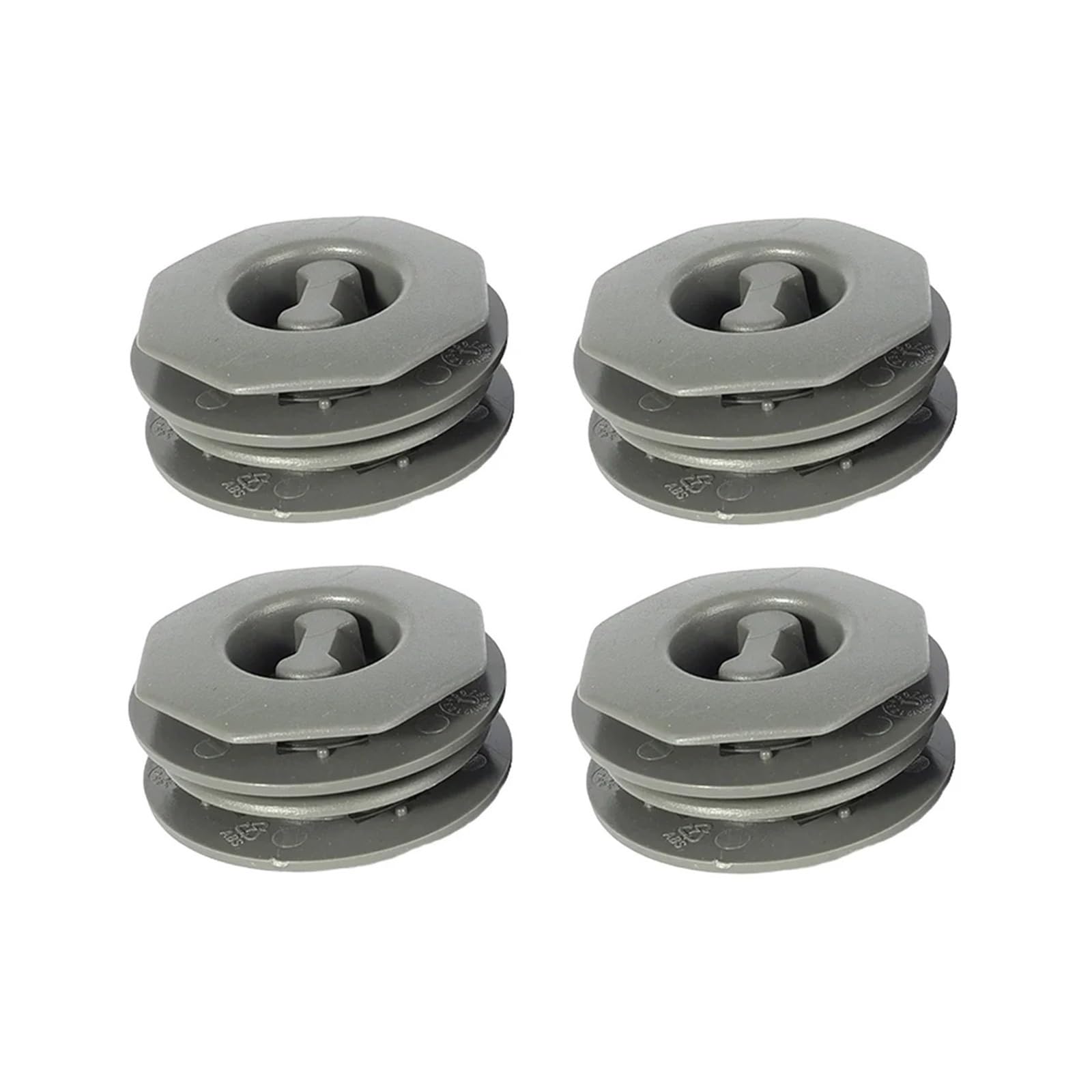 KXFVYNE Car Carpet Fixing Buckl Layer Foot Mat Fixed Clips Pad Anti-Skid Clamp Rotary Fastener Accessories(4set Gray)