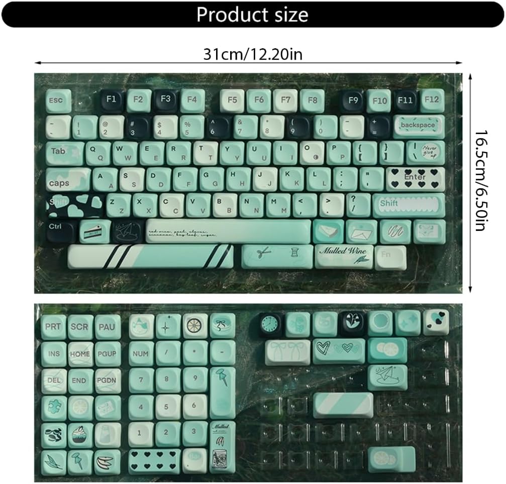 Fantasy Summer PBT MOA Profile Keycaps 131Keys Heat Subbed Set for Mechanical