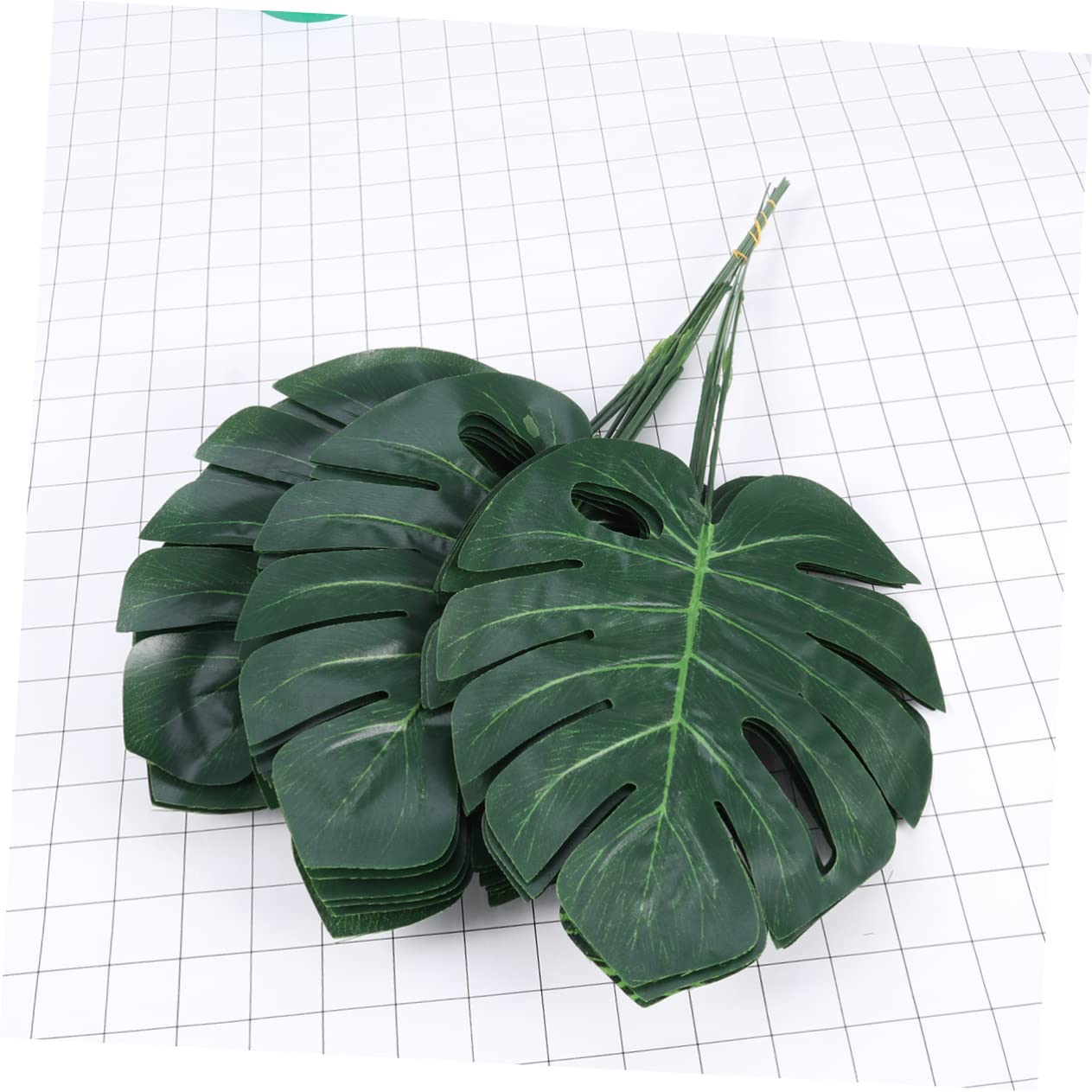 PRETYZOOM 60pezzi Foglie Artificiale Monstera Verde Da Decorazioni Per Casa e Giardino Atmosfera Tropicale Autentica Per Composizioni Floreali e Feste