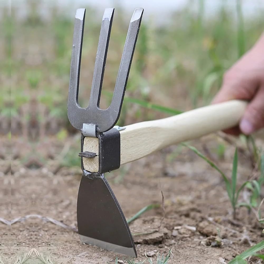 Camping Outillage Binette Professionnelle Acier Carbone - Outil Jardin 9,5x31cm Pour Désherbage Binette Ameublir Sol