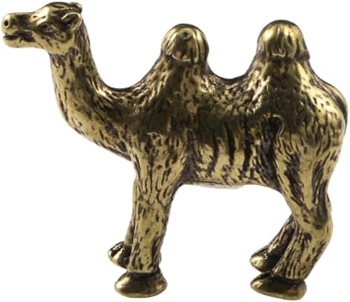 HIRAIDAI Small Sculpture Pure Copper Retro Small Camel Solid Brass Office Home Decoration Handicraft 4.5 * 3.5Cm