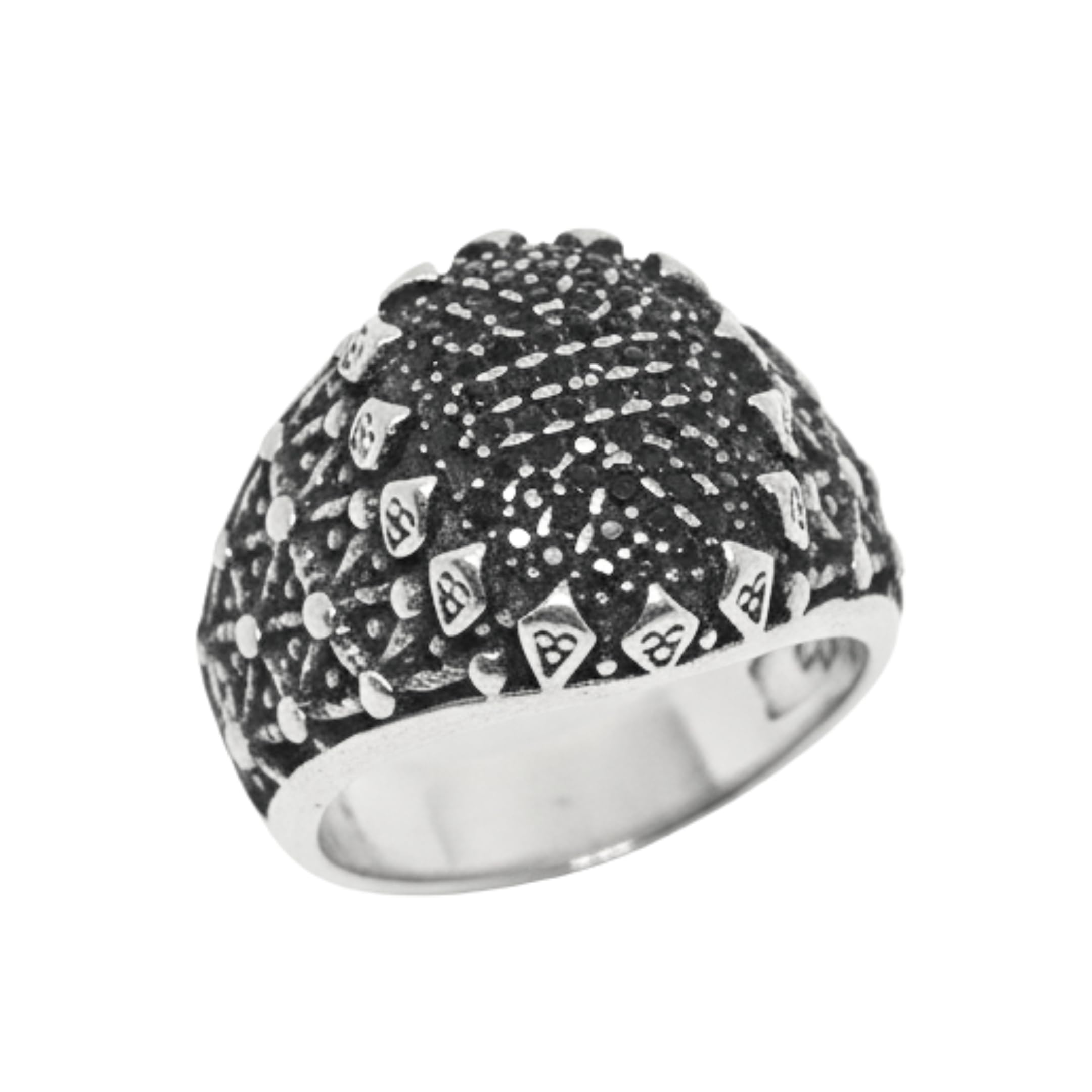 Royal Series - VORTEX SHIELD RING - Pure Stainless Steel Men’s Steel-Plated Ring – Statement Luxury Jewelry (Size :15-16-20-21-22-26-27)-image-37