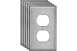 BESTTEN Duplex Metal Wall Plate with Protective Film Switch Cover
