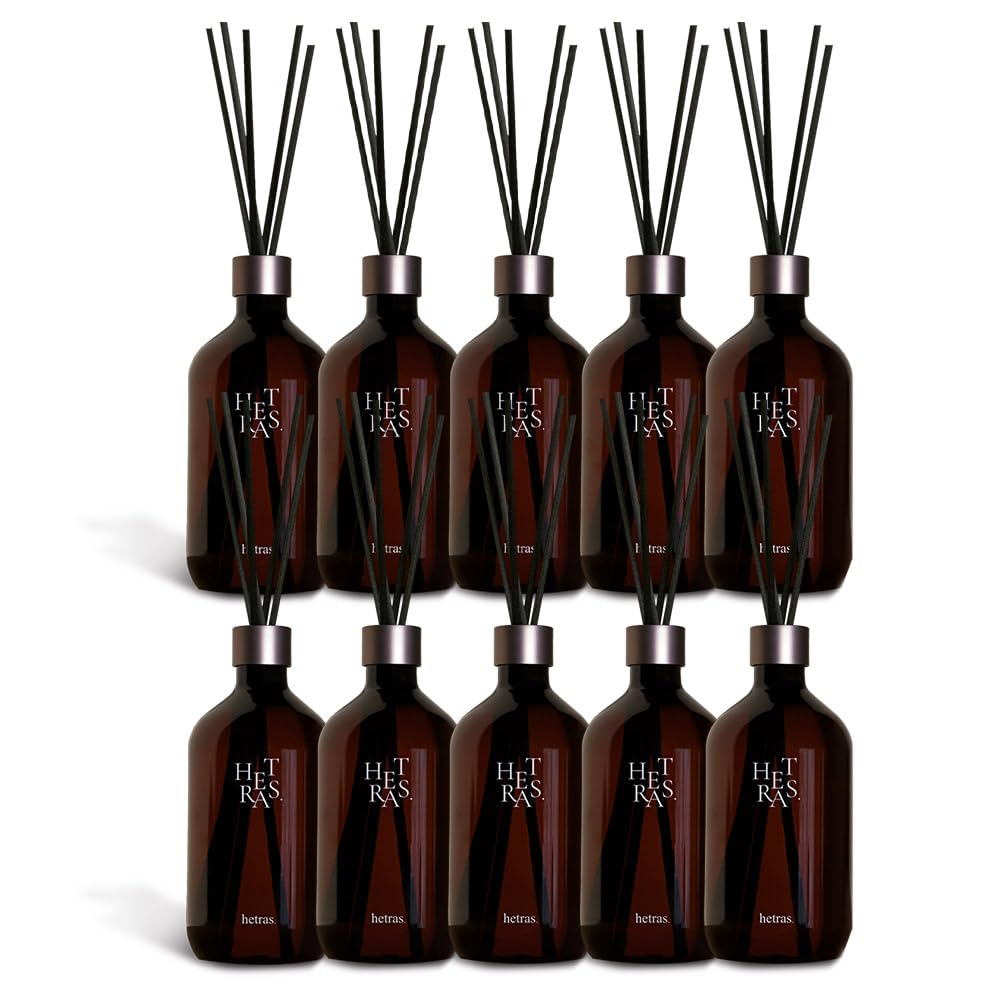HETRAS. Premium Schilfrohrdiffusor - Set mit 2 x 479.1 g (1000 ml) große Kapazität | Duftöl Diffusor & Sticks für Zuhause & Büro & Badezimmer Dekor - Geschenke für einen geliebten Menschen (weißes